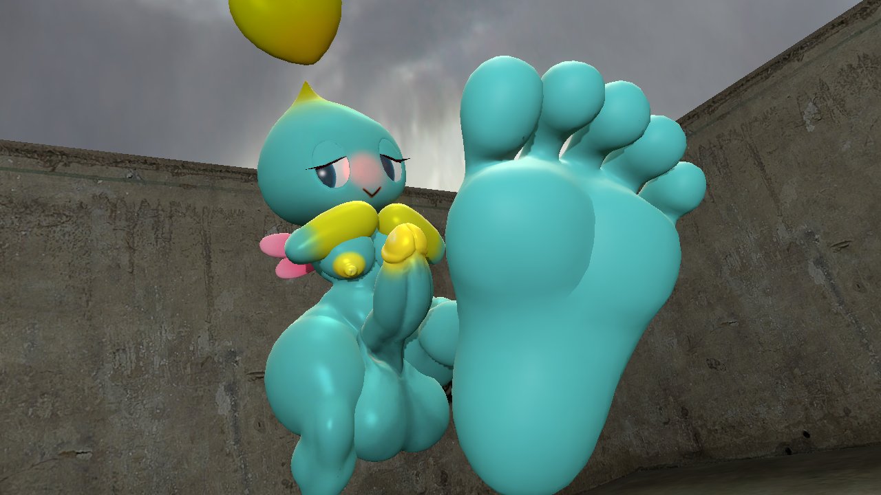 annie985 balls blush breasts chao_(sonic) feet foot_fetish foot_focus futanari humanoid intersex male penis sega solo sonic_(series) sonic_the_hedgehog_(series) toes