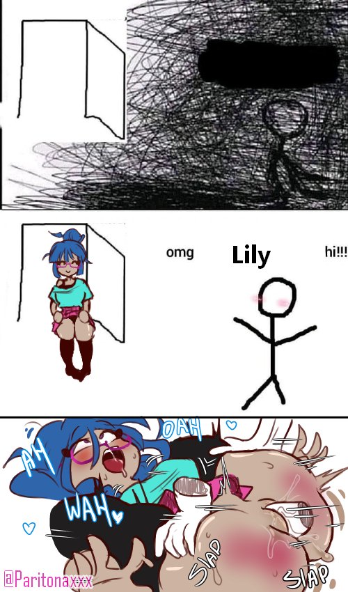 1boy 1boy1girl 1girls ahe_gao ahegao anon blue_hair dark-skinned_female embarrassed female fhs fhsz3r0 fnafhs fnafhs_z3ro fnafhsrule34 full_nelson laying_down lily_(fnafhs) long_hair male meme omg omg_hi! paritonaxxx purple_hair tagme vagina vaginal_penetration vaginal_sex walk-in walking