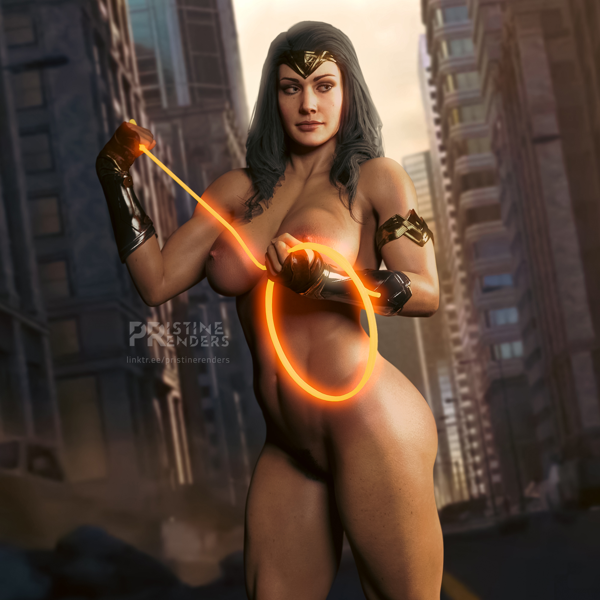 3d, abs, arms, ass, big, big breasts, black hair, breasts, completely nude, dc, dc comics, diana prince, female, female only, hands, injustice 2, legs, long hair, naked, naked female, nipples, nude, nude female, pristinerenders, pussy, solo, tagme, thick thighs, wonder woman, wonder woman (series)
