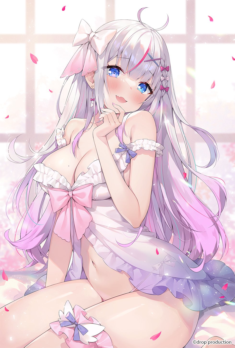 ayamy, blush, cleavage, female, female only, indie virtual youtuber, large breasts, solo, solo female, virtual youtuber, yasou toiki