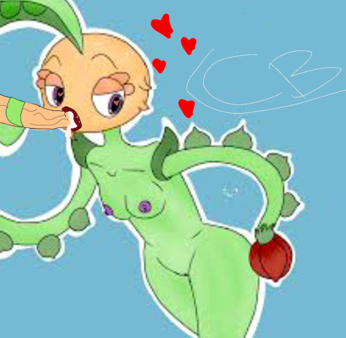 1boy 1girls blowjob cum edamimi heart heart-shaped_pupils low_quality_edit my_singing_monsters my_singing_monsters:_dawn_of_fire small_breasts