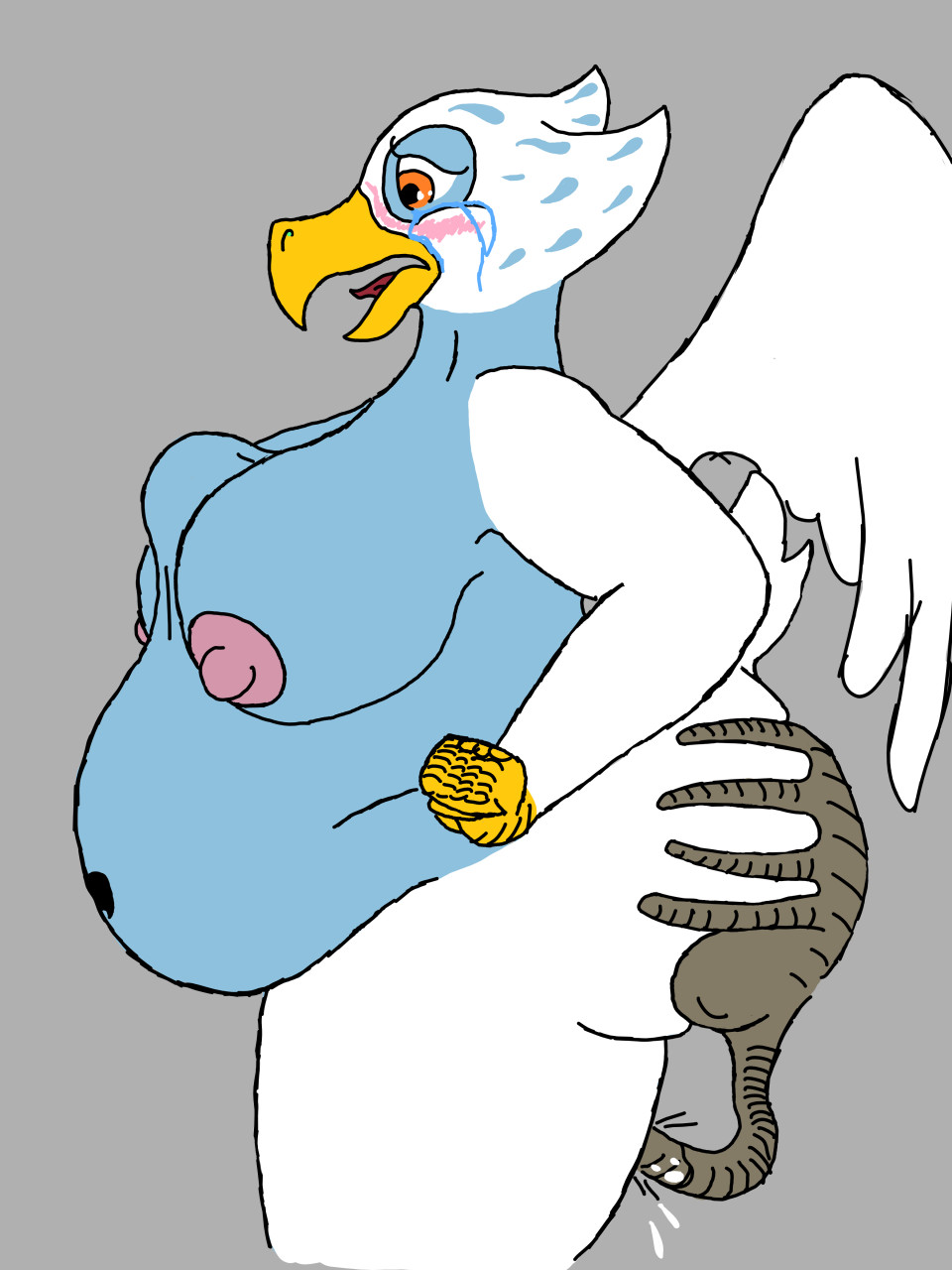 accipitrid accipitriform alien_(franchise) anthro avian big_breasts bird bodily_fluids breasts butthugger crying eagle eris_(legends_of_chima) facehugger female hi_res legends_of_chima lego pectoral_bulge penetration solo tears veiled_lioness