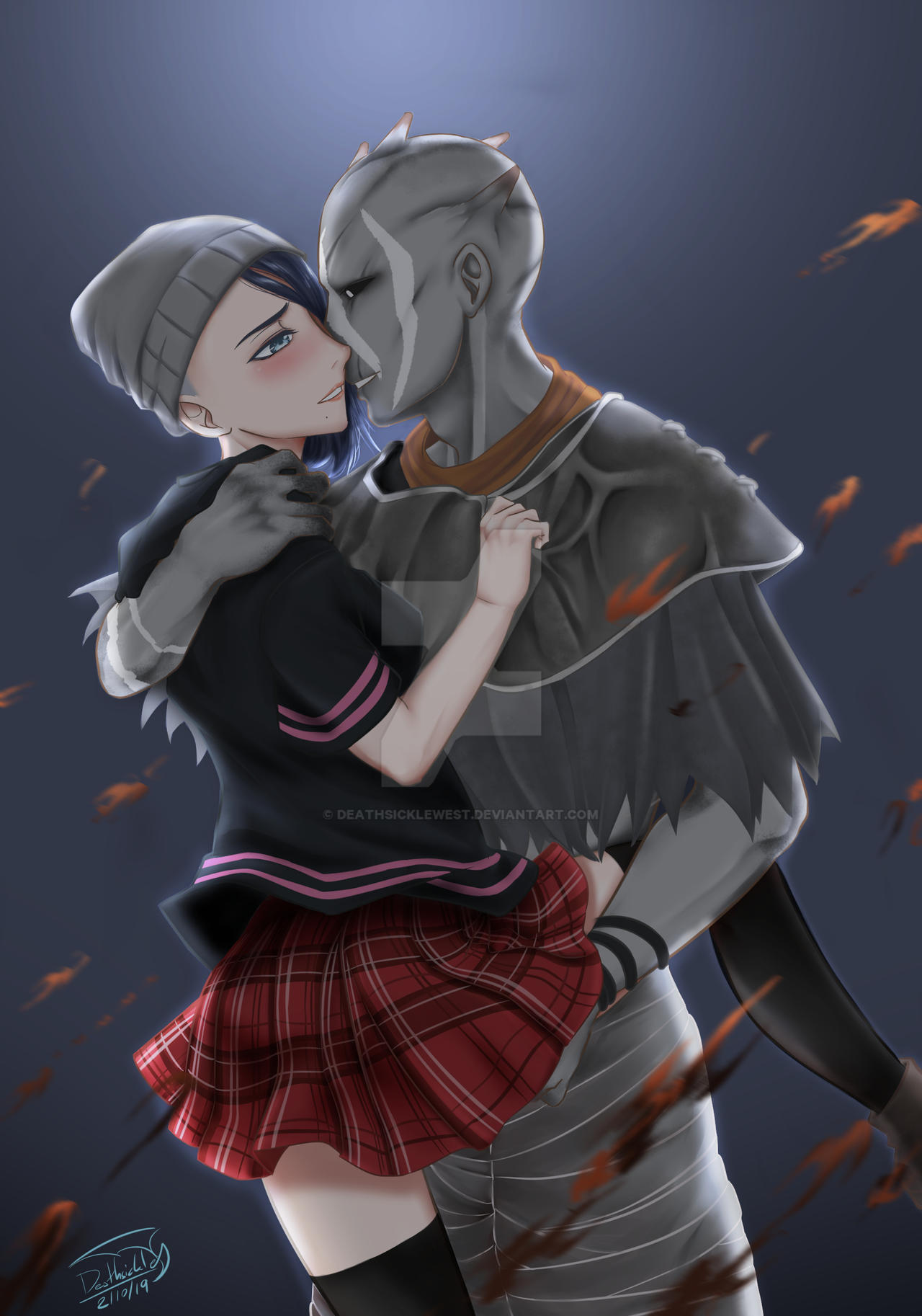 ass_grab kissing love nea_karlsson wraith_(dead_by_daylight)