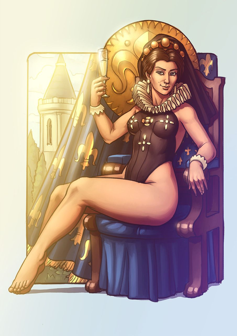 1girls ass barefoot catherine_de_medici champagne champagne_glass child_bearing_hips civilization civpinups european female female_only france french history human human_only italian leotard light-skinned_female light_skin mature mature_female medieval milf public_domain queen royalty sensual smooth_skin solo solo_female southern_european thick_thighs throne