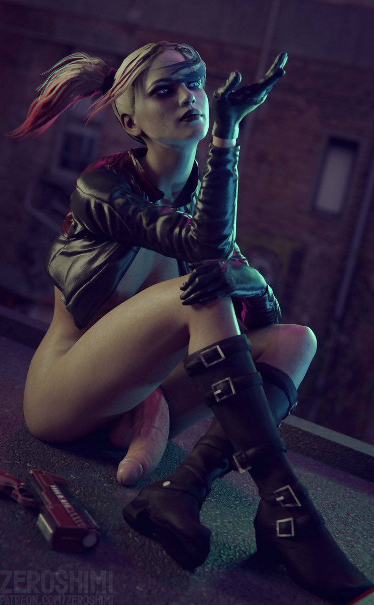1futa, 3d, batman (series), big penis, casual, casual nudity, dc, dc comics, futa only, futanari, harley quinn, harley quinn (injustice), injustice 2, intersex, penis, solo, tagme, zeroshimi