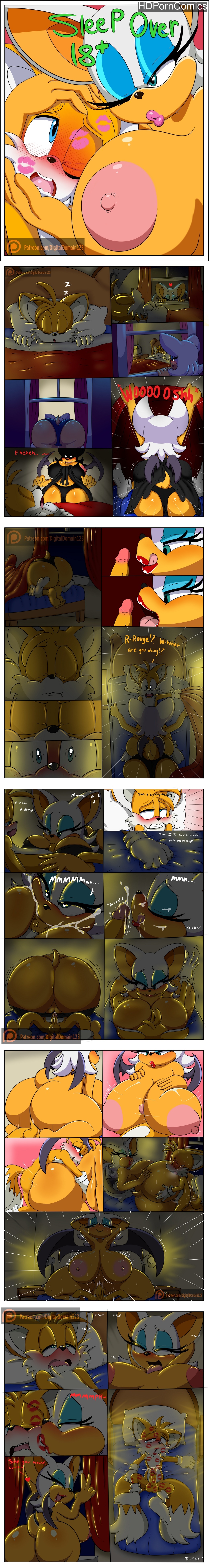 1boy, 1girls, anthro, anthro only, areolae, ass, balls, bat, breasts, canine, chiropteran, comic, cum, cum in mouth, digitaldomain123, domination, english text, erection, eyebrows, eyes, fellatio, female, femdom, fox, fur, furry, furry only, huge ass, huge breasts, lipstick, lipstick mark, lipstick on balls, lipstick on penis, male, male/female, mammal, miles prower, nipples, oral, orange body, orange fur, paizuri, penis, pussy, rouge the bat, sega, sex, sonic (series), sonic the hedgehog (series), straight, tails, tails the fox, testicles, text, under the covers