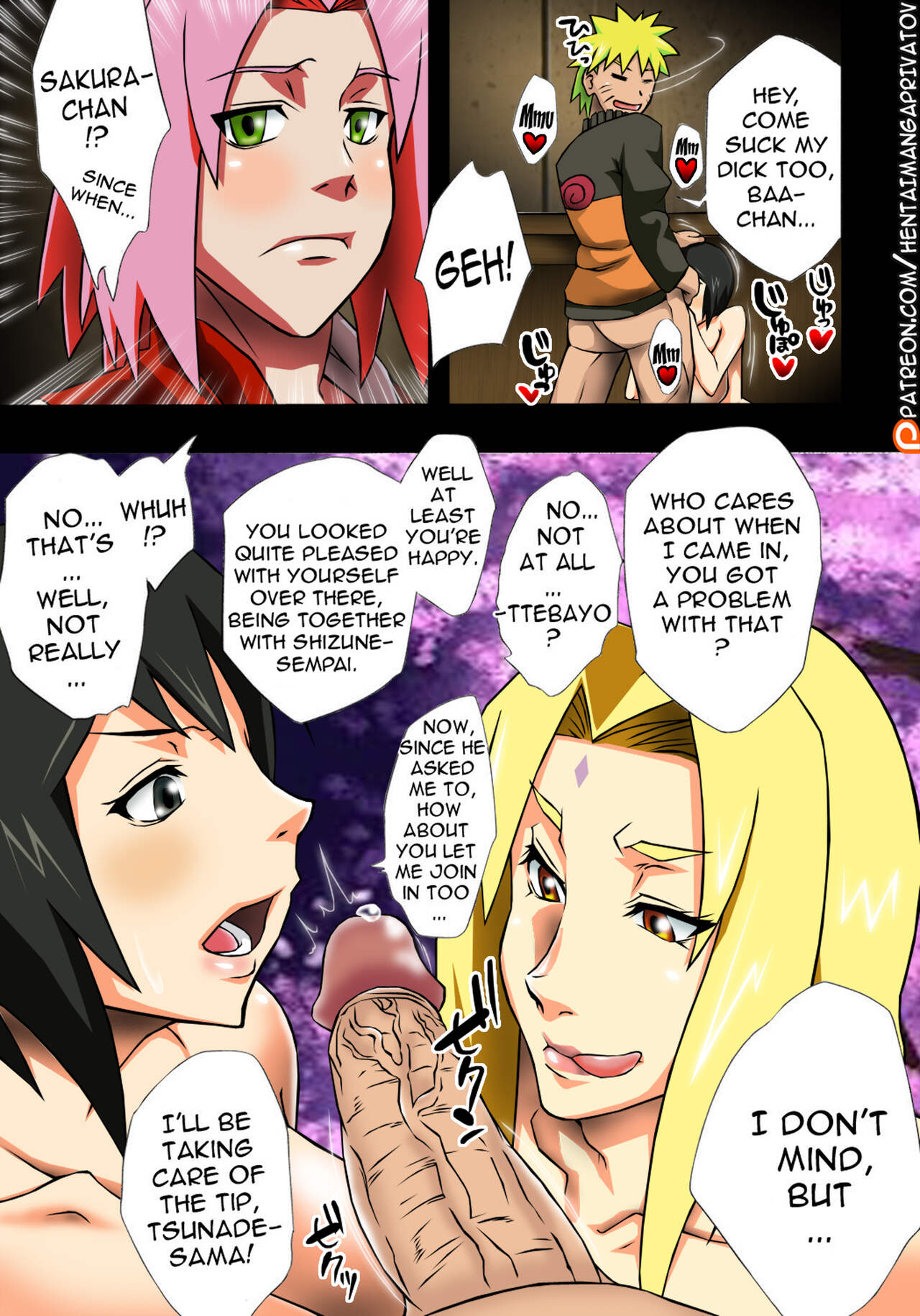 colored, comic, dialogue, female, haruno sakura, naruto, naruto (series), naruto shippuden, sakura haruno, story, sunahara wataru, text, tsunade, uzumaki naruto