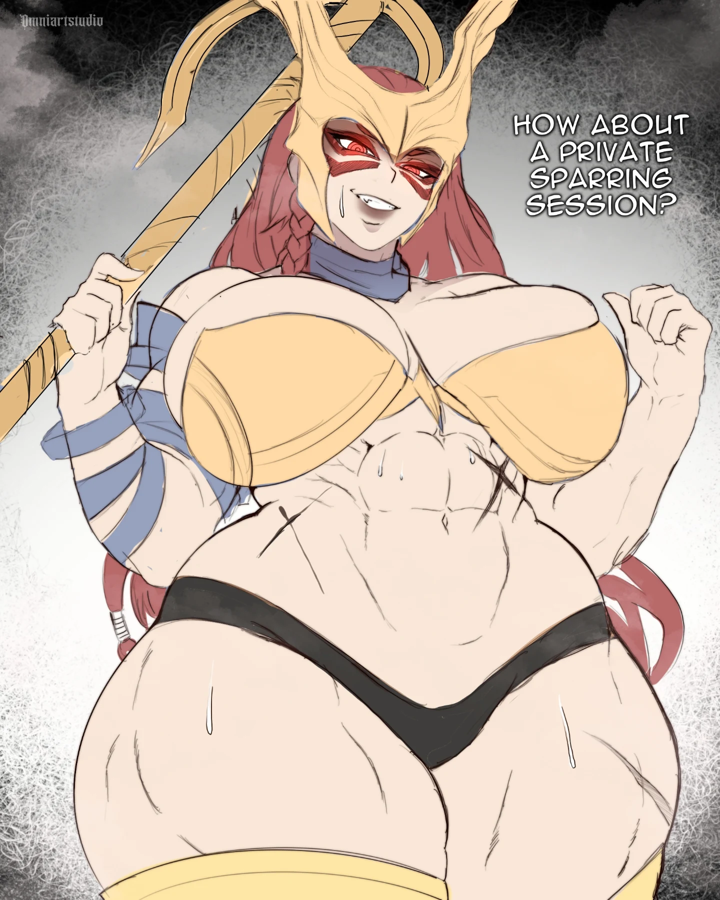 1girls, abs, angela (aldrif odinsdottir), big breasts, breasts, cleavage, female, female only, marvel, marvel comics, marvel rivals, muscular, muscular female, omniartstudio, solo, thor (series)