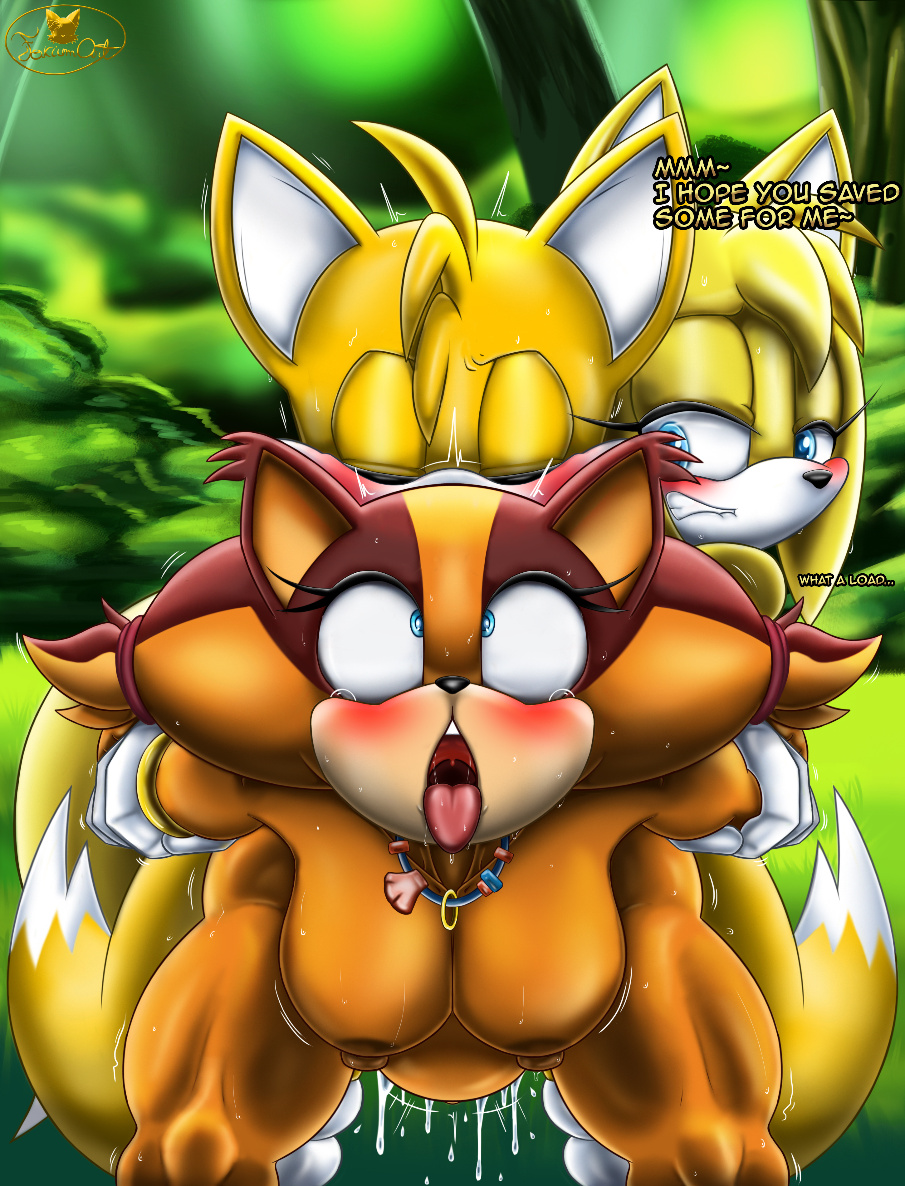 absurd res, age difference, anthro, badger, canid, canine, cum, cum in pussy, cum inside, duo, ejaculation, female, fox, foxiumart, hi res, male, male/female, mammal, mustelid, musteline, older female, sega, sex, sonic (series), sonic boom, sonic the hedgehog (series), sticks the badger, sticks the jungle badger, tails the fox, younger male, zooey the fox
