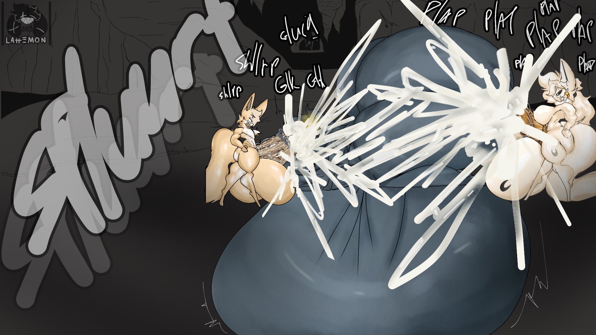 big ass, big breasts, big penis, breasts, bubble butt, busty male, cleavage, female, furry, huge ass, huge breasts, huge cock, hyper, hyper ass, hyper balls, hyper belly, hyper cumflation, hyper genitalia, hyper penis, hyper testicles, inflation, lattemon, lattemon (character), male, male with breasts, penis, tagme, thick thighs, wide hips