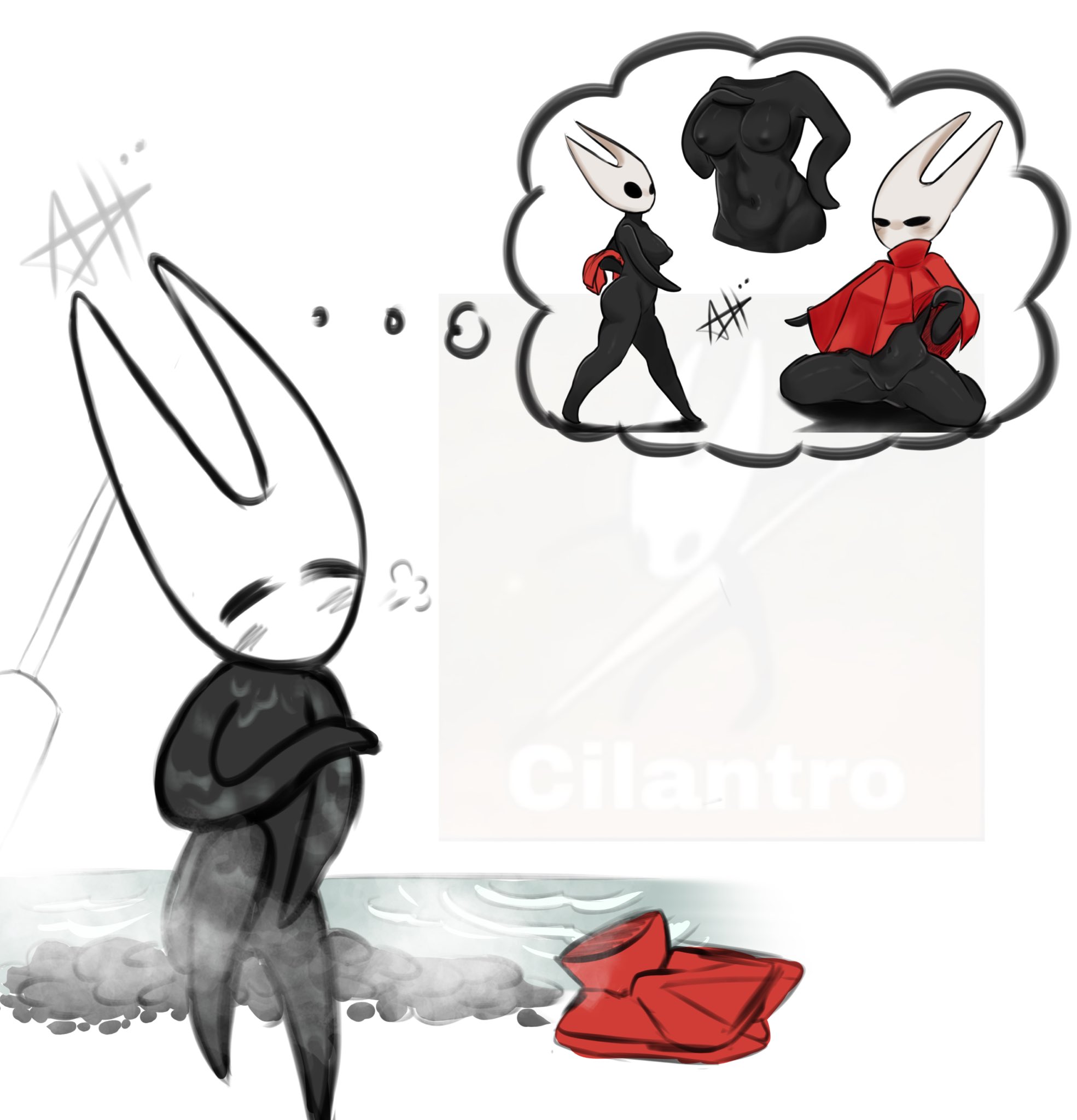 1girls, accurate body type, accurate proportions, bathing, female, hollow knight, hollow knight: silksong, hornet (hollow knight), masked, masked female, meme, naked, naked female, nude, nude female, onsen, pleasurestar, silksong, stickman, tagme, tagme (artist)