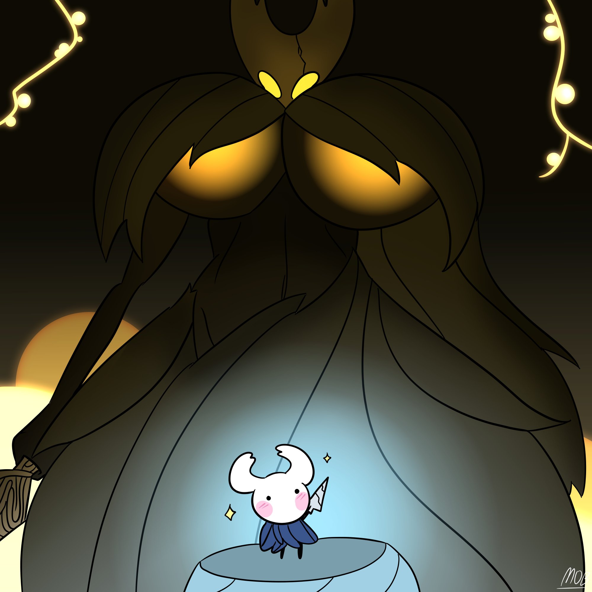 big breasts, breasts, female, hollow knight, hollow knight (character), huge breasts, oddly bally, protagonist (hollow knight), rule 63, the knight (hollow knight)