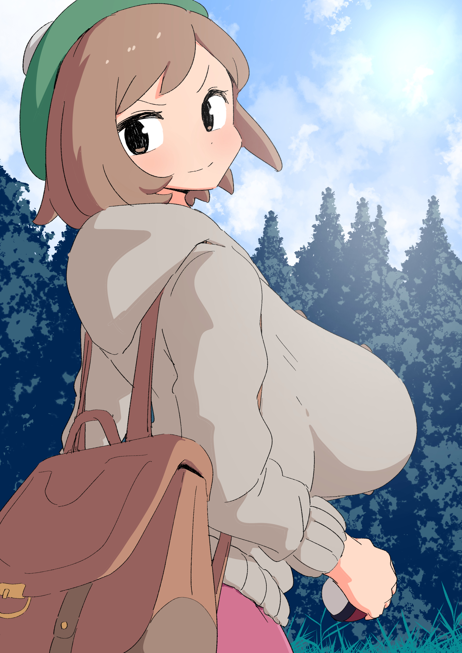 1girls, alternate breast size, big breasts, breasts, brown hair, busty, curvaceous, curvy, curvy body, curvy female, curvy figure, female, game freak, gloria (pokemon), huge breasts, large breasts, nintendo, pokemon, pokemon ss, short hair, voluptuous, woohyoot