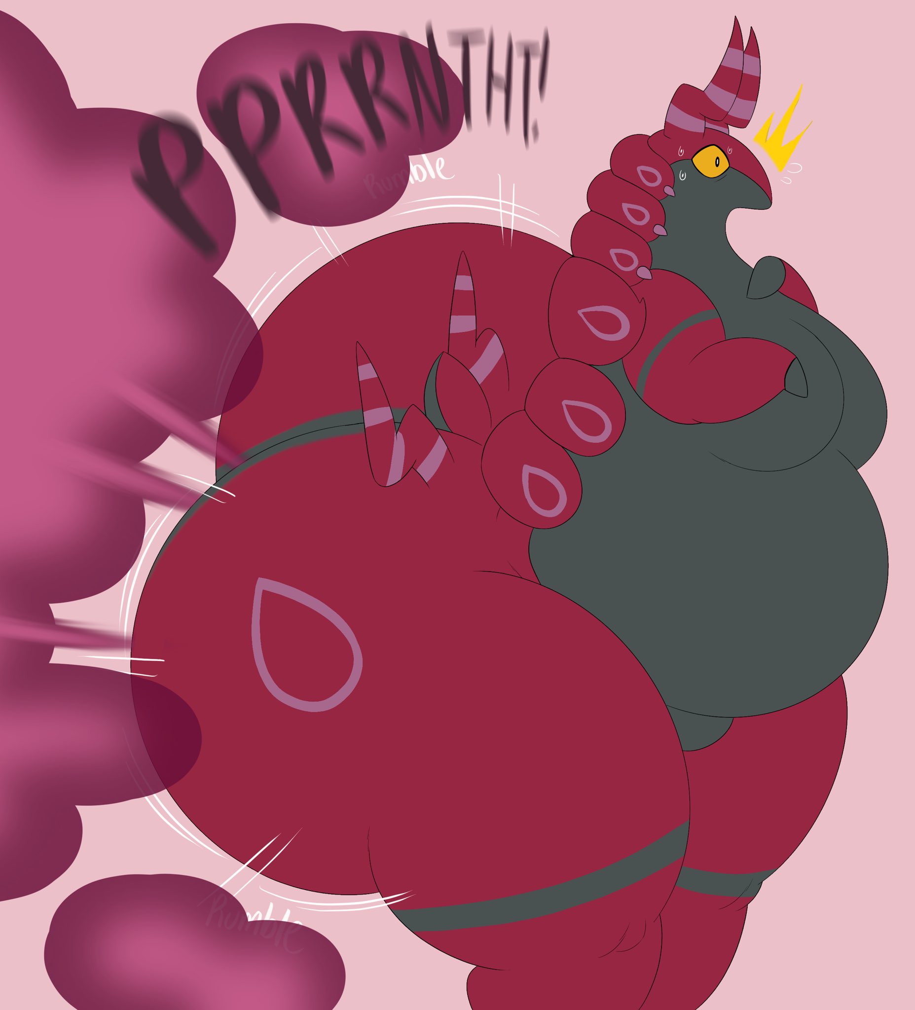ambiguous gender, ambiguous only, ass, big ass, blush, bug, fart, fart cloud, fart everywhere, fart fetish, farting, huge ass, megacoolbear (artist), nintendo, overweight, pokémon (species), pokemon, pokemon (species), pokemon bw, scolipede, shocked, stinky