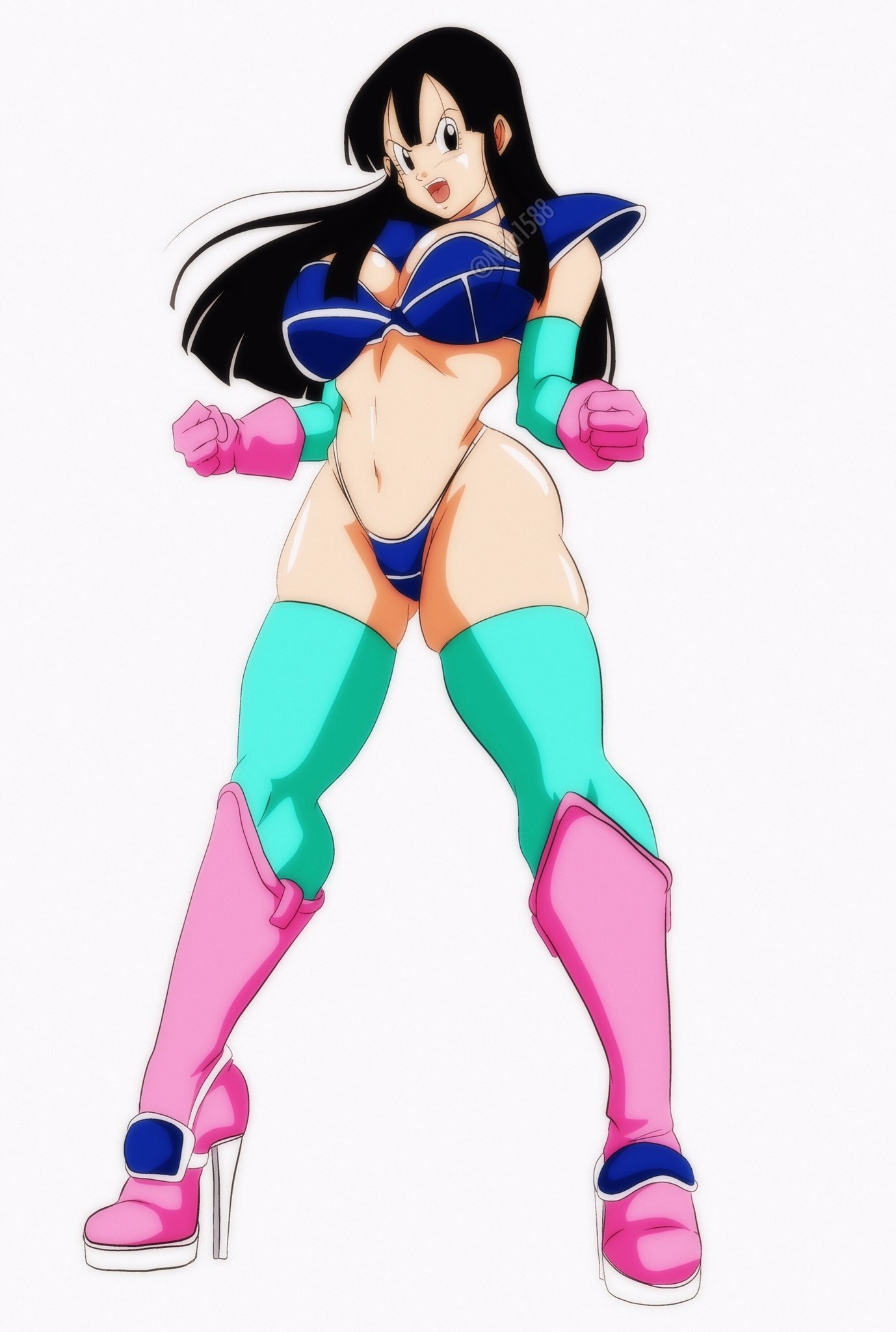 1girls breasts chichi chichi's_armor curvy dragon_ball female female_only high_heel_boots huge_breasts milf nala1588 shounen_jump tagme thick_thighs wide_hips