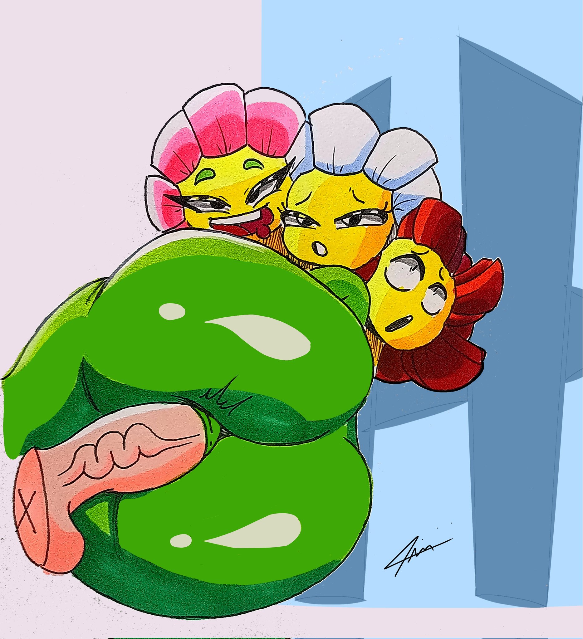 1girls, anthro, anthrofied, ass, breasts, daisy chain (pvz), dazey chain (pvz), female, flora fauna, plant, plant girl, plant humanoid, plantie, plants vs zombies, plants vs. zombies, popcap games, pussy, rob-art06
