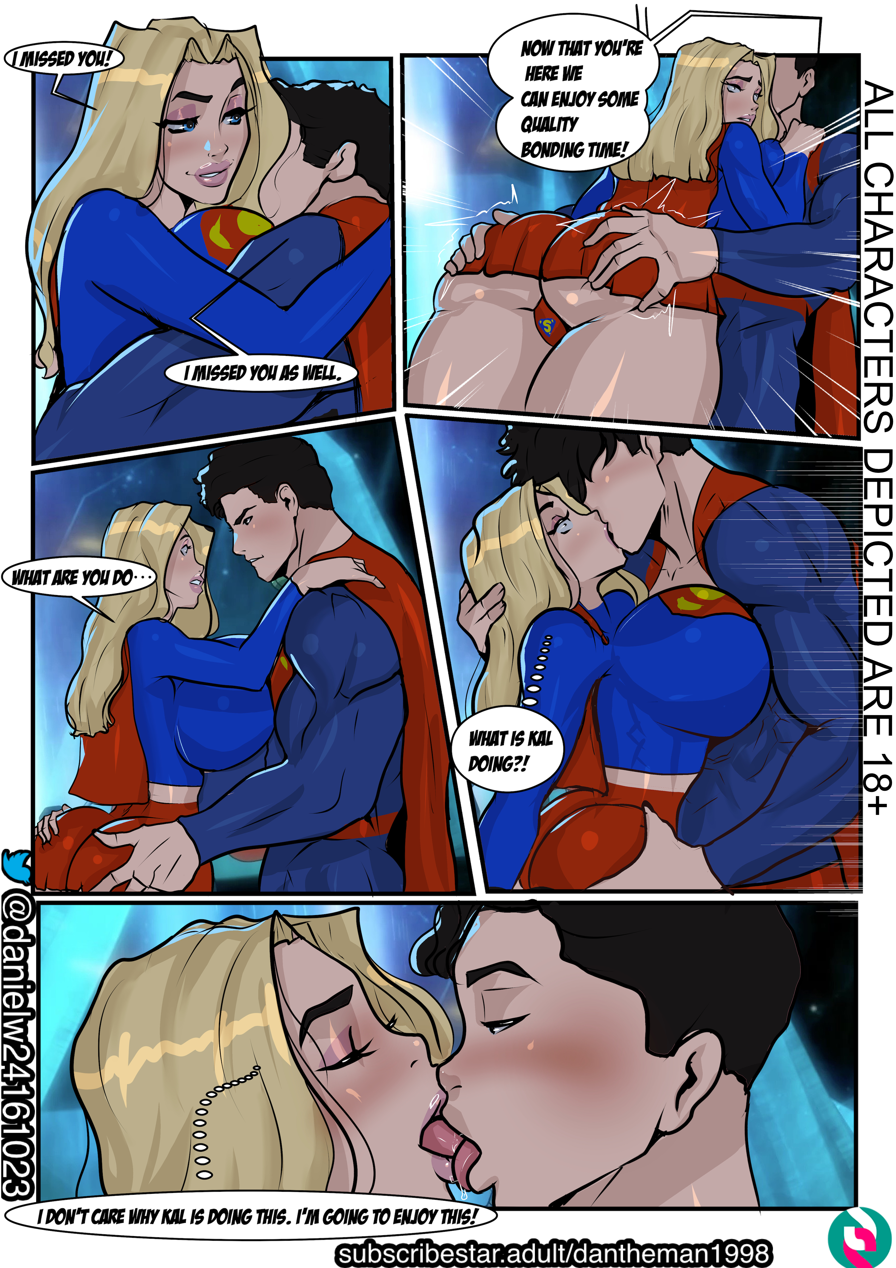 big ass, big booty, big breasts, big butt, breasts, clark kent, comic, comic page, cousins, cousins (lore), dantheman, dc, dc comics, female, fit, fit female, french kiss, french kissing, groping, groping ass, groping booty, groping butt, hug, hugging, incest, kal-el, kara danvers, kara zor-el, kissing, kissing cousins, lasgaclaven, male, muscular, muscular male, supergirl, superman, superman (series)