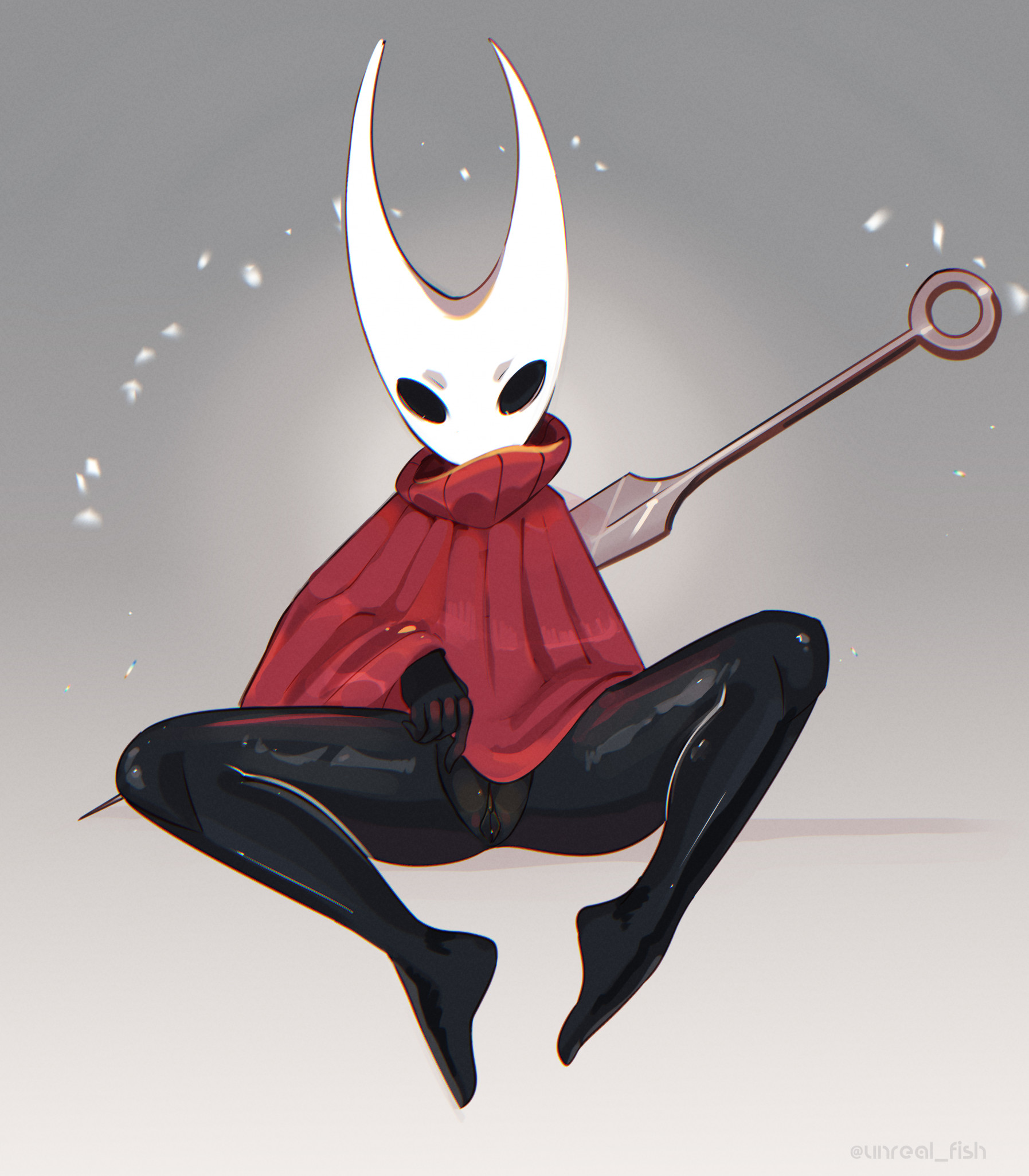 1girls, 2 horns, alternate body type, alternate breast size, arthropod, artist name, big ass, big breasts, big butt, black body, black skin, breasts, bubble ass, bubble butt, bug, bug girl, enemytal, female, female only, hollow knight, hollow knight: silksong, hornet (hollow knight), large ass, large breasts, large butt, looking at viewer, pussy, silksong, spread legs, team cherry