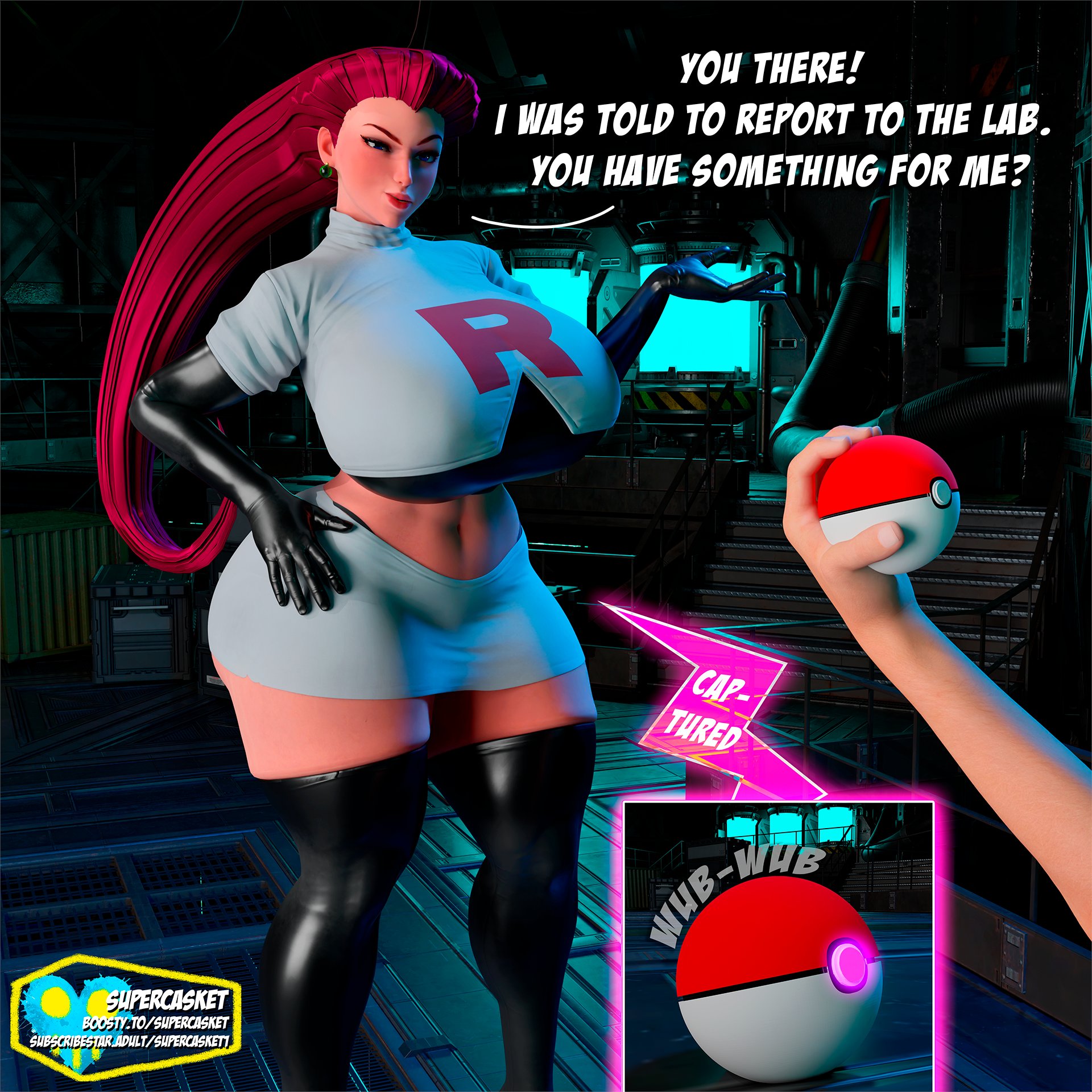 1girls, 3d, big ass, big breasts, big thighs, breasts, curvaceous, curvy, curvy figure, female, game freak, hips, hourglass figure, huge ass, huge breasts, jessie (pokemon), large ass, large breasts, legs, light skin, light-skinned female, mature, mature female, musashi (pokemon), nintendo, pokemon, scrag boy (model), scrag jessie, slim waist, supercasket, thick, thick hips, thick legs, thick thighs, thighs, voluptuous, waist, wide hips