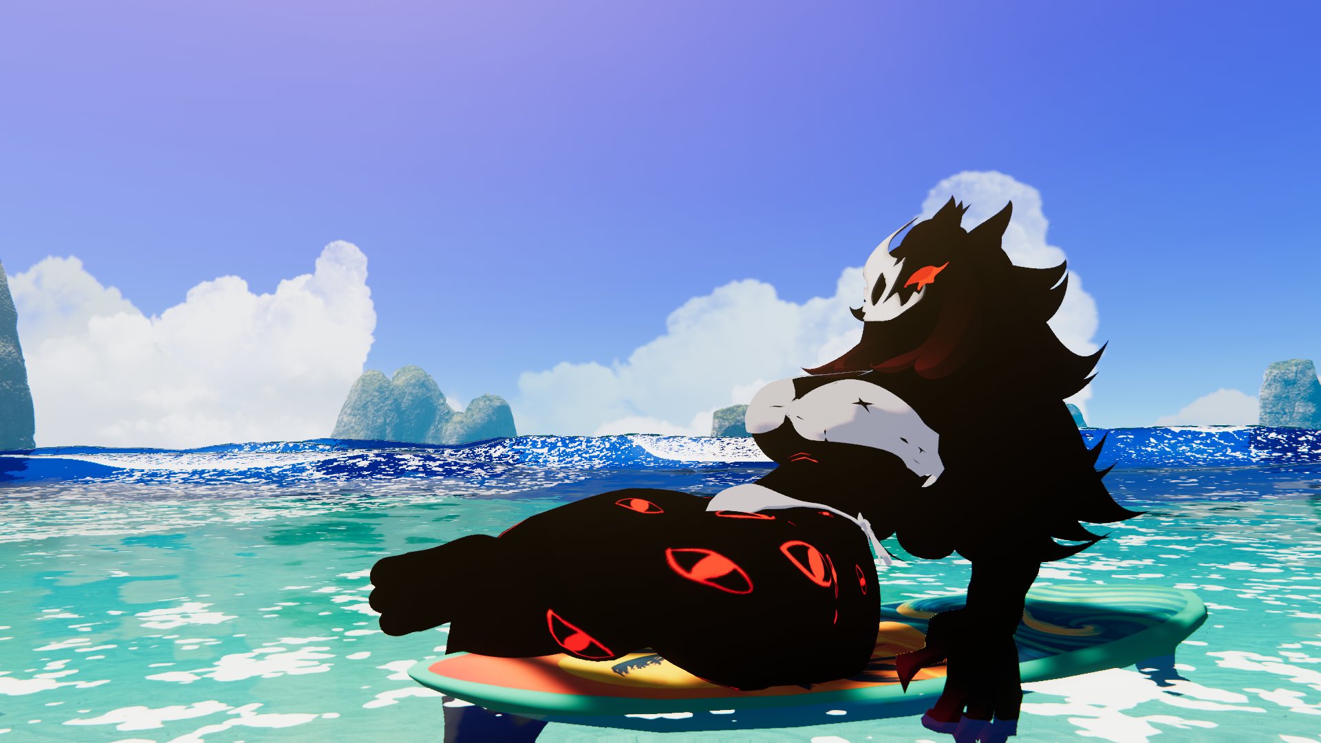 1girls, 3d, beach, bikini, female, female only, folly (regretevator), regretevator, roblox, roblox game, tagme, trackservolt, vrchat, vrchat avatar