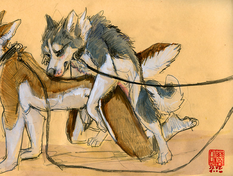 allison_reed animal anthro bestiality bondage canine female feral husky interspecies java leash male sarain sex straight zoophilia