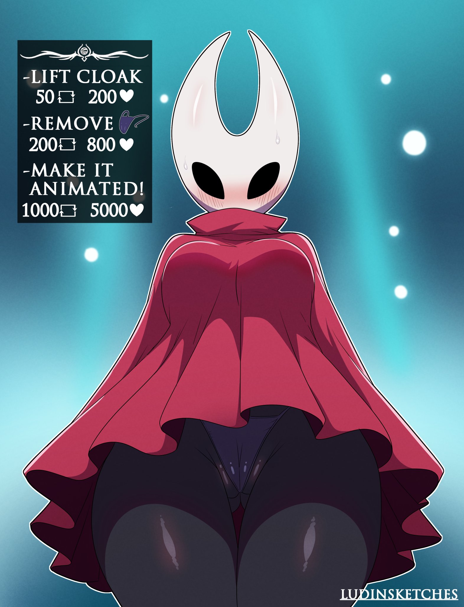 1girls, anthro, ass, big ass, big breasts, big thighs, blush, breasts, butt, dialogue, female, female focus, female only, hollow knight, hornet (hollow knight), huge ass, huge thighs, insect girl, insectoid, insects, looking at viewer, ludinsketches, panties, pussy, shiny, shiny skin, tagme, text, thick thighs, thighs