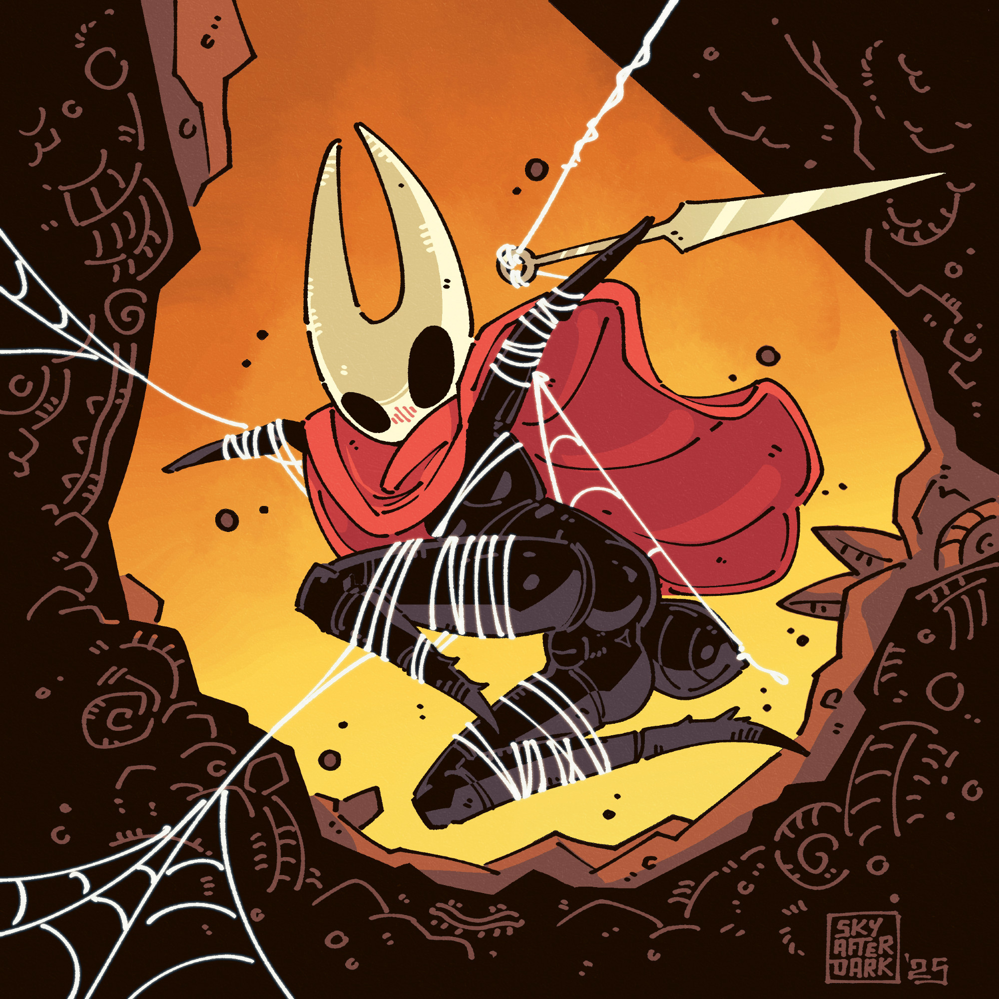 1girls, anus, ass, big ass, bondage, breasts, female, hollow knight, hollow knight: silksong, hornet (hollow knight), nude, pussy, skyafterdark, tagme