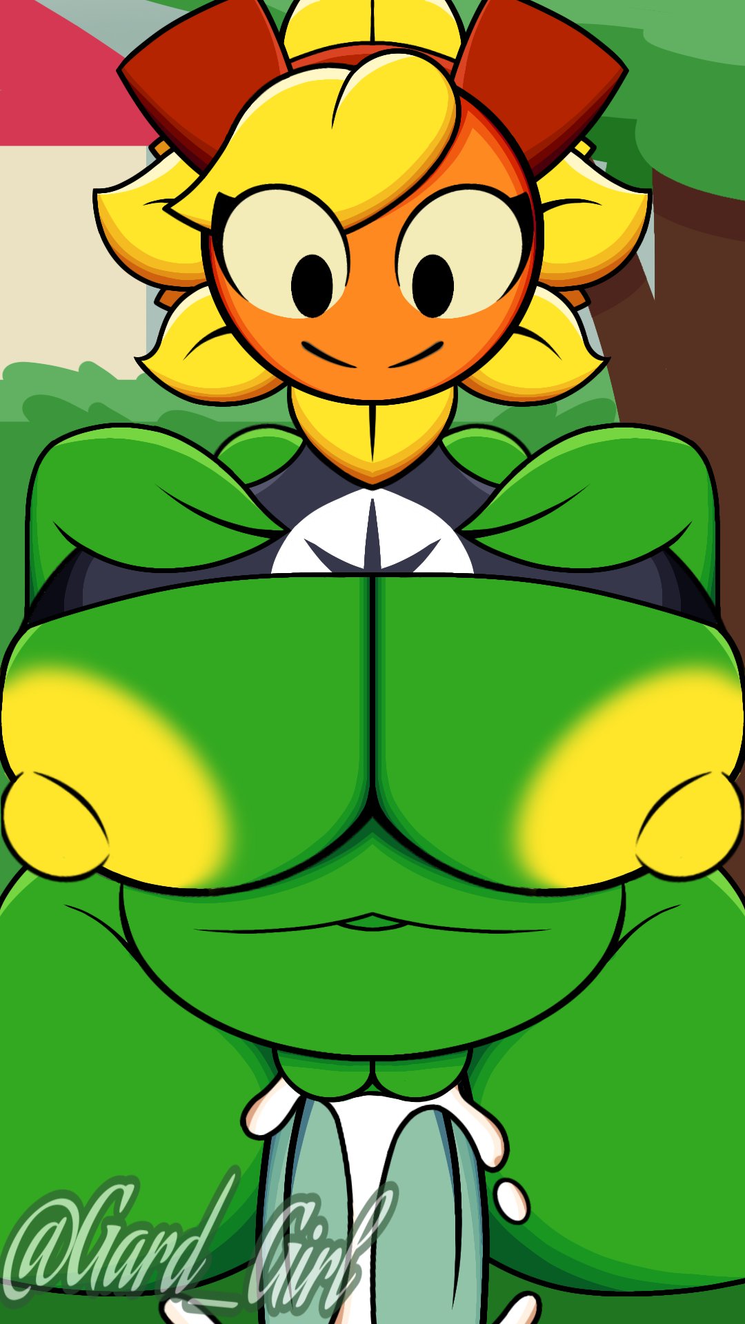 1girls, anthro, anthrofied, ass, breasts, female, flora fauna, gard girl, plant, plant girl, plant humanoid, plantie, plants vs zombies, plants vs. zombies, popcap games, pussy, solar flare (pvz), sunflower (pvz)