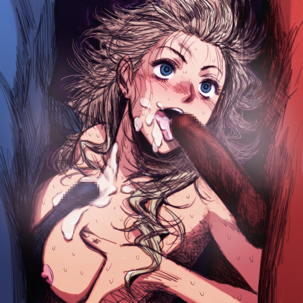 big penis, blowjob face, breasts, censored, cum, dorohedoro, female, licking, licking penis, male, mind control, muscular, muscular female, noi (dorohedoro), paizuri, penis, penis lick, penis size difference, prostitution, reupload, small penis, threesome, titfuck, titjob