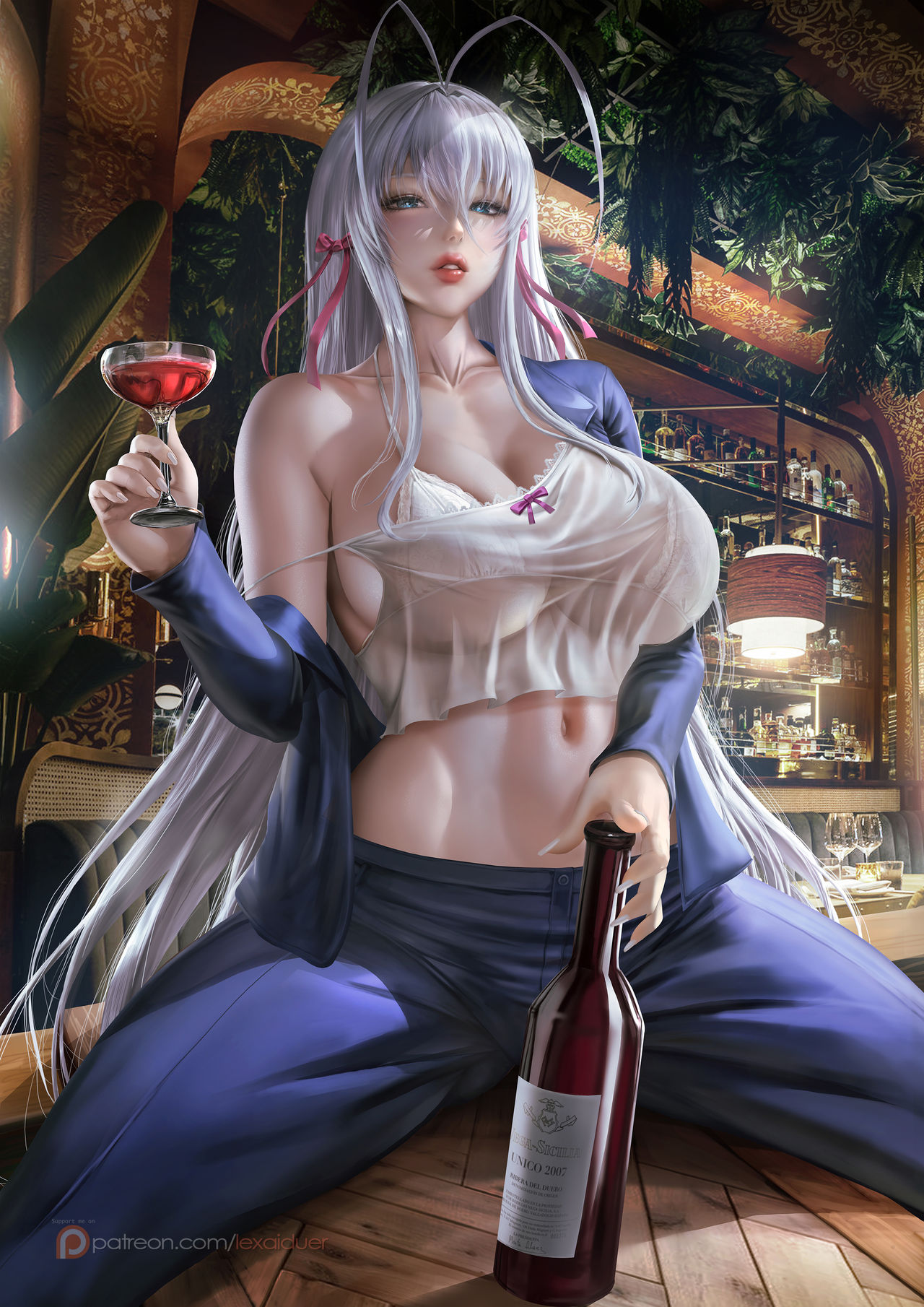 1girls, big breasts, breasts, female, high school dxd, lexaiduer, rossweisse, solo, tagme
