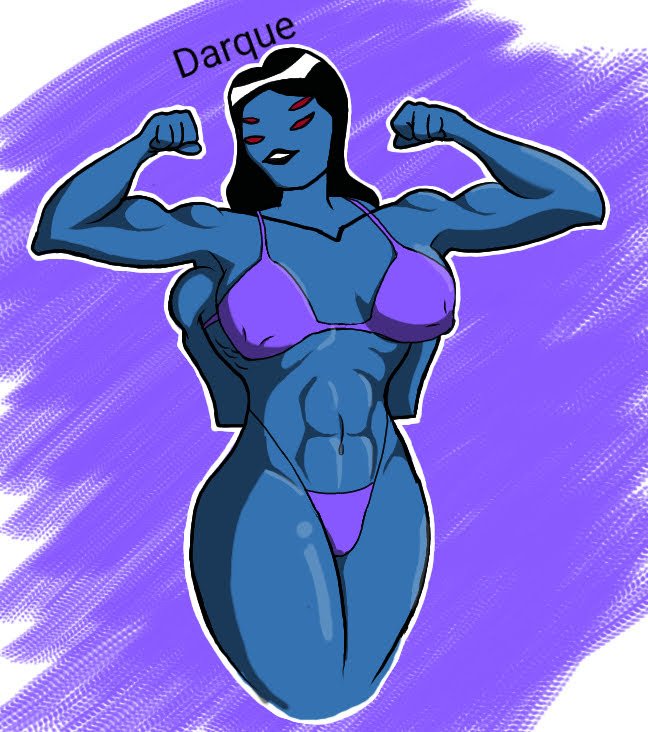 4_arms 4_eyes abs alien_girl ben_10 bikini blue_skin cartoon_network colored darqueafterdark female multi_arm multi_eye multi_limb muscular_female ophelia_(darqueafterdark) taller_female tetramand