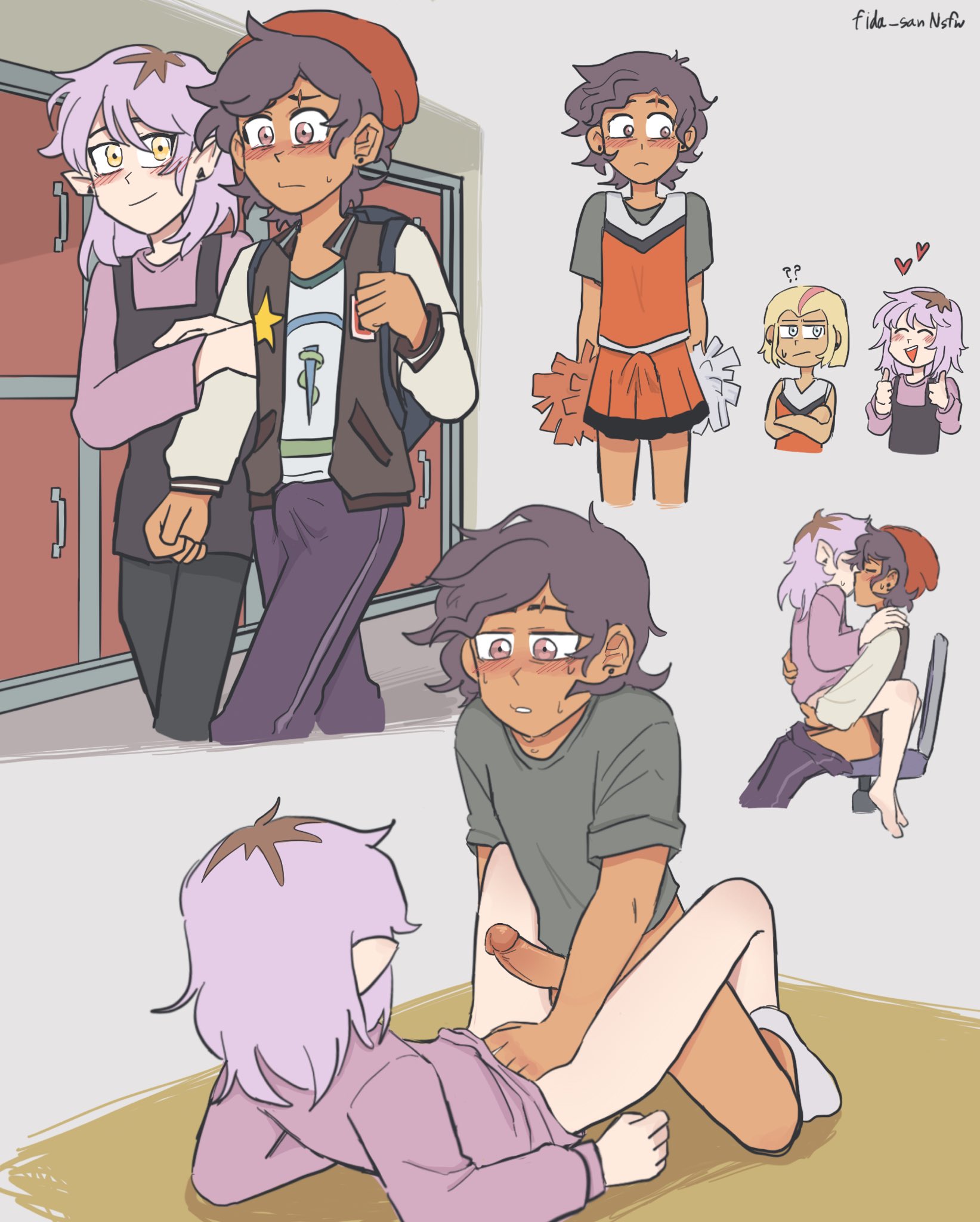 amity blight, blushing, chocolate and vanilla, dark skin, dark-skinned dom, dark-skinned femboy, dark-skinned male, dark-skinned sissy, dark-skinned twink, disney, disney channel, disney xd, female, femboy, femboysub, fida san12, futa on female, futanari, gay, hearts, interracial, intersex, light-skin, light-skinned male, luz noceda, male, no watermark, penis, question mark, rule 63, straight hair, swivel chair, tagme, the owl house, yaoi