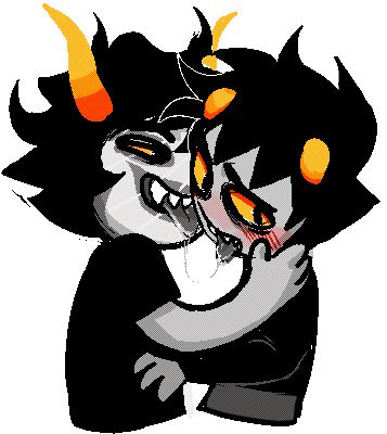 2boys floral florer gamzee_makara gay homestuck karkat_vantas making_out male_only queer spit_trail zelchanomoney zelcher