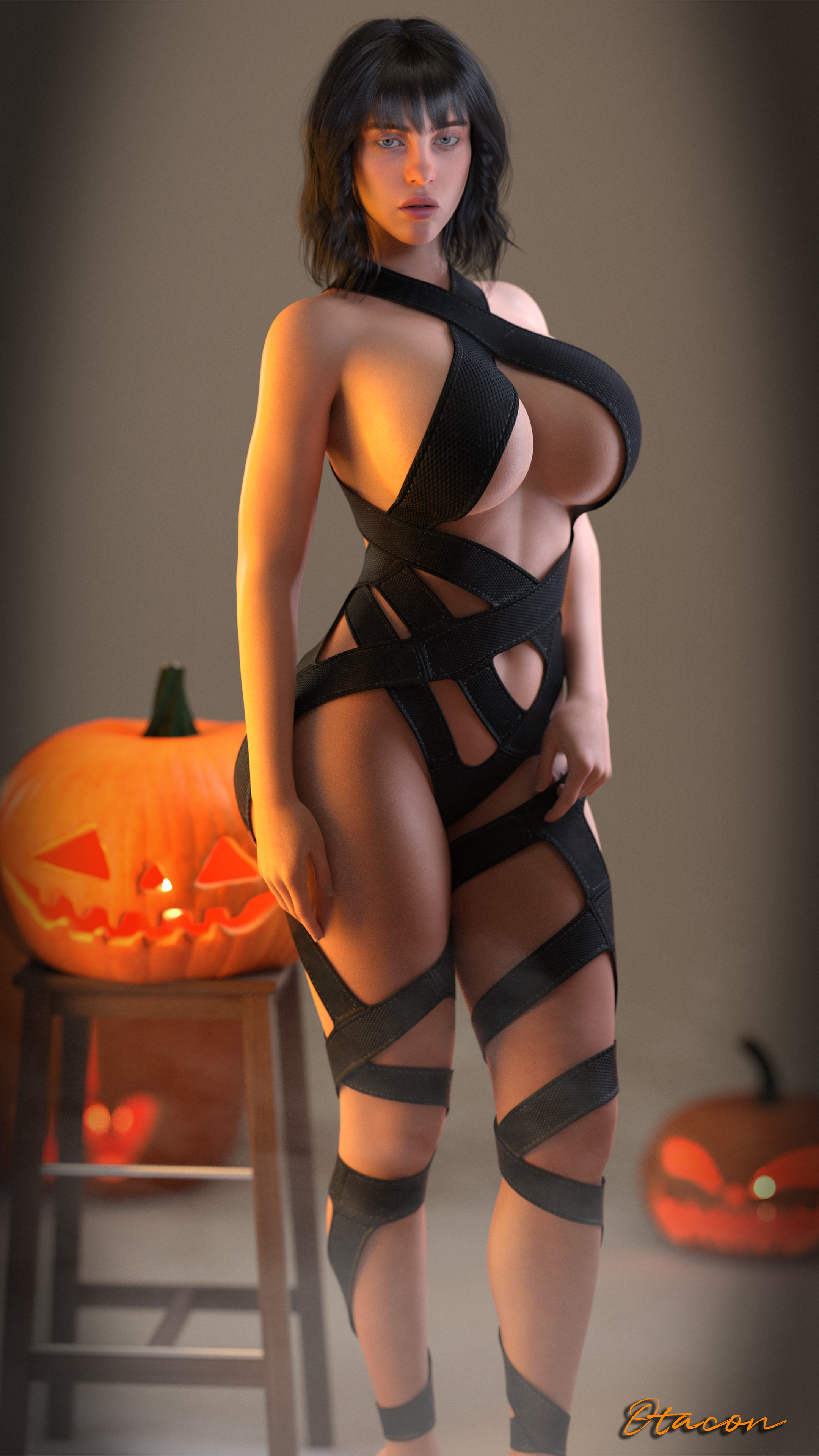 1girls, 3d, alternate breast size, big breasts, billie eilish, breasts, busty, celebrity, female, female focus, female only, halloween, halloween costume, hourglass figure, huge breasts, human, large breasts, otacon212, real person, solo, tagme, white female, wide hips