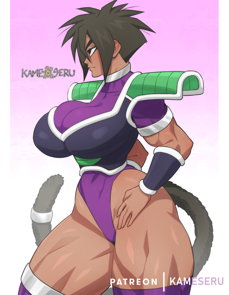 1girl 1girls 2d 2d_(artwork) amazon big_breasts black_hair character child_bearing_hips dark-skinned_female dark_skin dragon_ball dragon_ball_super dragon_ball_z female female_only female_saiyan hair kamekuzu kameseru matsuna_(kameseru) muscular muscular_female oc original saiyan saiyan_armor short_hair short_hair_female solo solo_female tail tail_ring thick_thighs