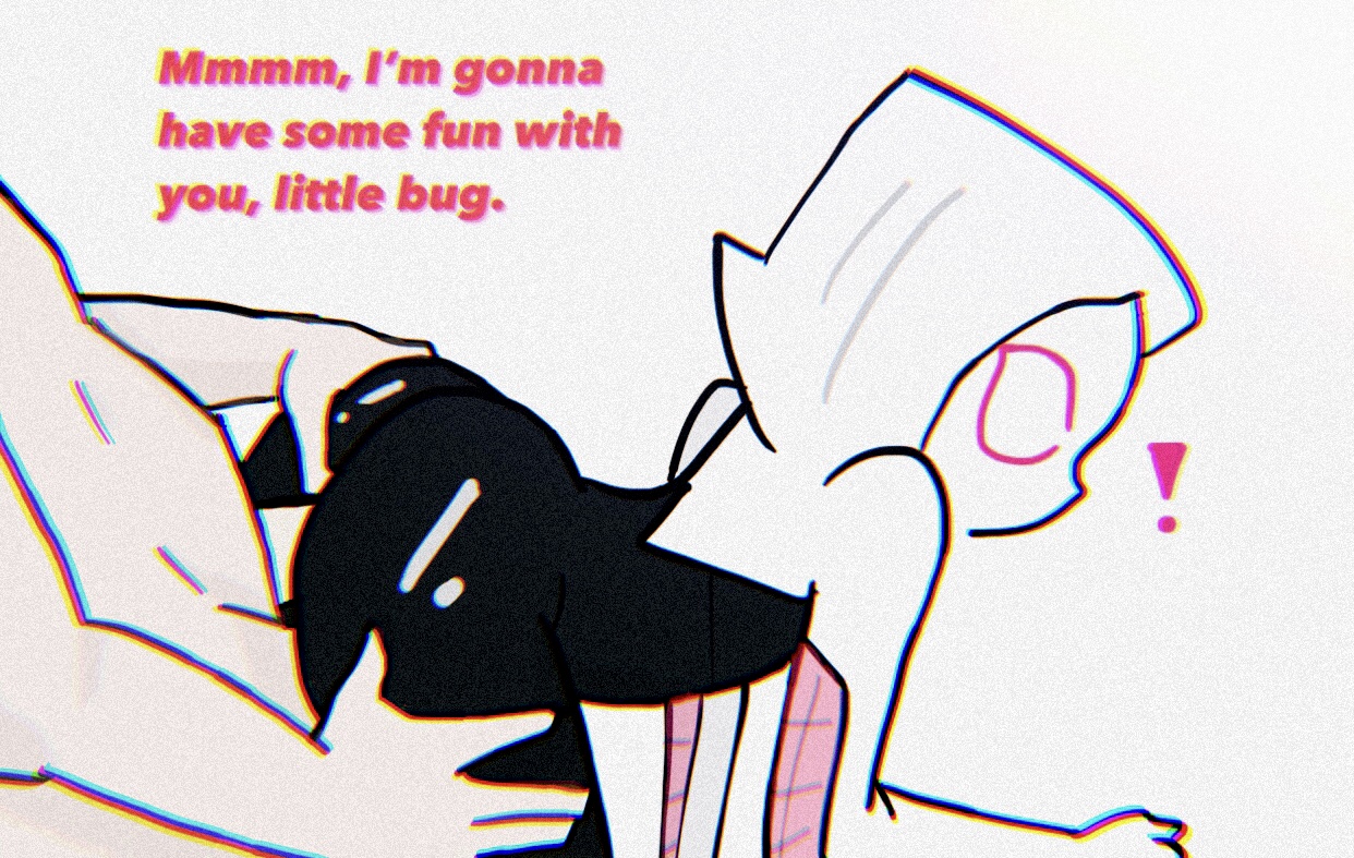 1boy, 1girls, english text, female, forced, gwen stacy, male, marvel, marvel comics, mask, masked, masked female, rape, shellzzz, spider-gwen, spider-man (series), superheroine, teenager, text, unseen female face