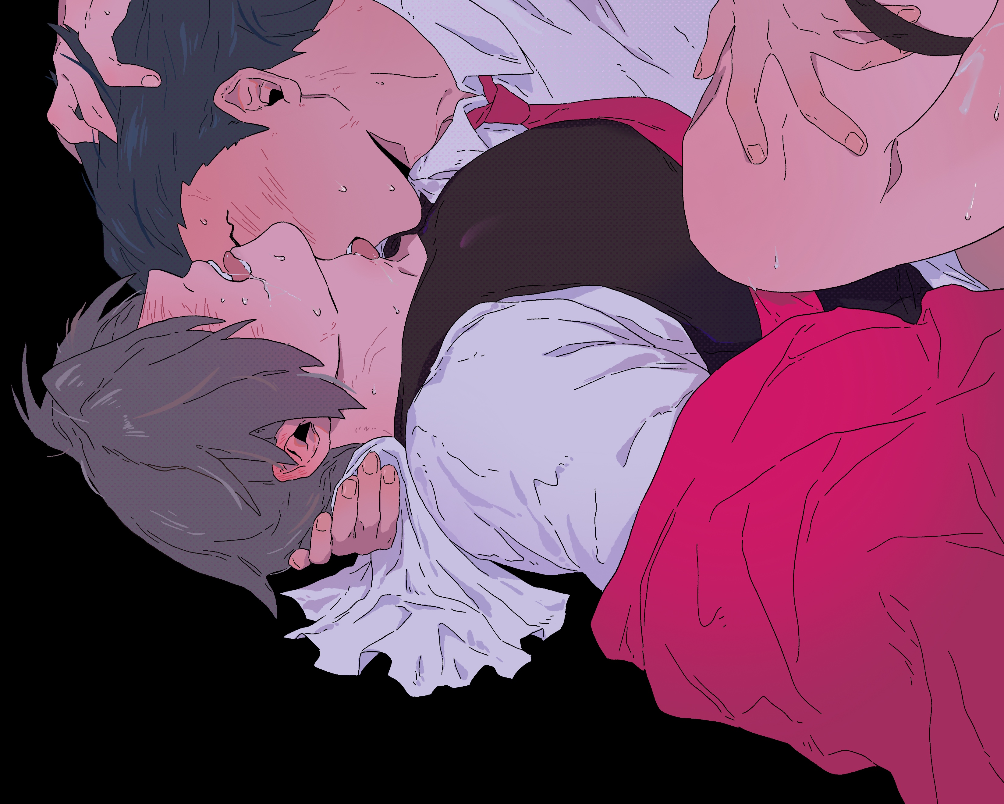 anal, anal sex, gay, gyakuten saiban, implied sex, miles edgeworth, mitsurugi reiji, naruhodou ryuuichi, phoenix wright, yaoi