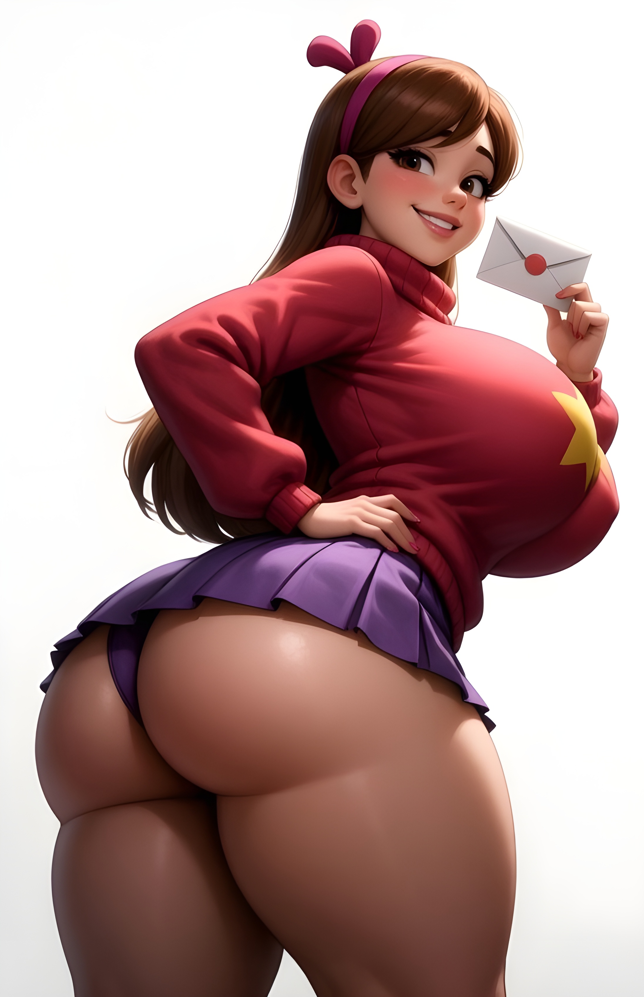 1female, 1girls, aged up, ai generated, big ass, big breasts, big butt, brasil louco, breasts, bubble ass, bubble butt, curvaceous, curvy, curvy body, curvy figure, cute, disney, dominant, dominant female, fat ass, fat butt, female, female only, giant ass, giant breasts, gravity falls, happy, happy female, large ass, large breasts, looking at viewer, mabel pines, milf, milf body, presenting ass, seducing, seducing viewer, seductive, seductive look, seductive smile, sexy, sexy body, sexy pose, simple background, solo, solo focus, tagme, thick ass, thick body, thick butt, thick thighs, voluptuous, voluptuous body, voluptuous female, white background