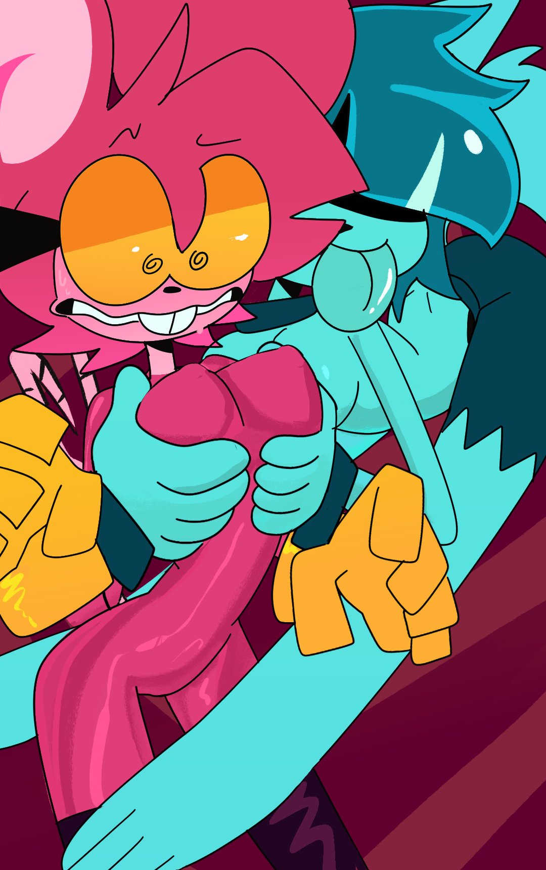 blue body, female only, furry, furry female, furry female only, goommy (goommymuffin), goommymuffin, muffin (goommymuffin), only female, pink body