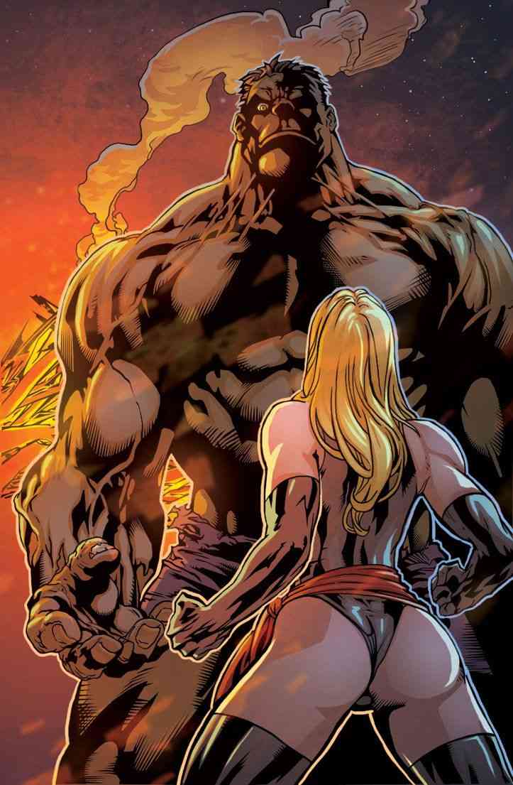 1boy 1girls angry ass ass_focus avengers blonde_hair bodysuit carol_danvers ed_benes ed_benes_studio hulk hulk_(series) imminent_fight imminent_rape legs_apart looking_up marvel marvel_comics ms._marvel ms._marvel_(carol_danvers) muscular_female muscular_male rodrigo_oliviera size_difference thong thong_leotard