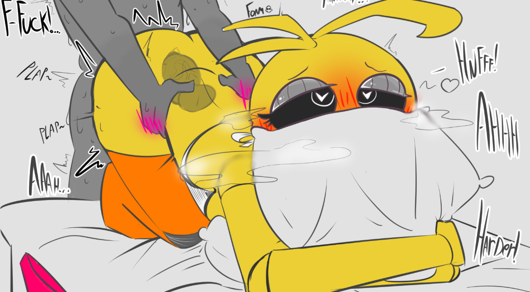 1girls, animatronic, female, five nights at freddy's, foam 33, human, robot, robot girl, sex, sex toy, straight, toy chica (fnaf), x-ray