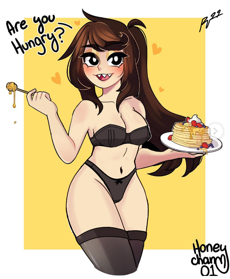 bra brown_hair edit edited edited_screencap honey_(honeychan01) honeychan01 medium_breasts panties r-99 sparkles thighhighs waffles