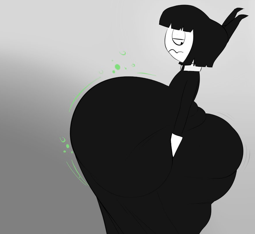 clothed creepy_susie cropped cropped_image digested digestion female female_only huge_ass huge_belly huge_thighs looking_down md002 the_oblongs thick_ass thick_thighs vore weight_gain