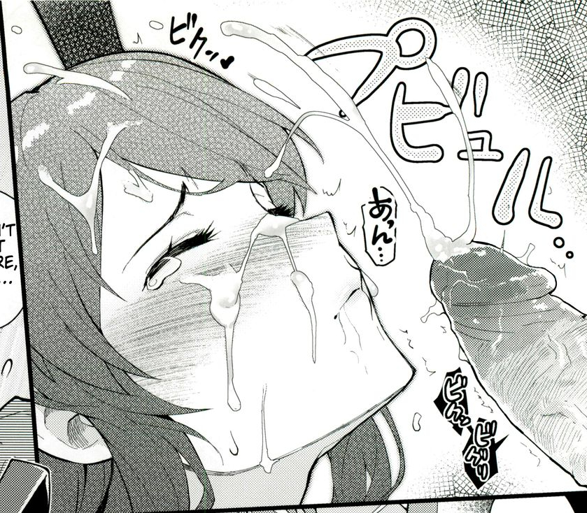 1girls, azusagawa sakuta, black hair, bunny ears, cum, cum on face, cumshot, ejaculation, female, oral, sakurajima mai, seishun buta yarou wa bunny girl senpai no yume wo minai