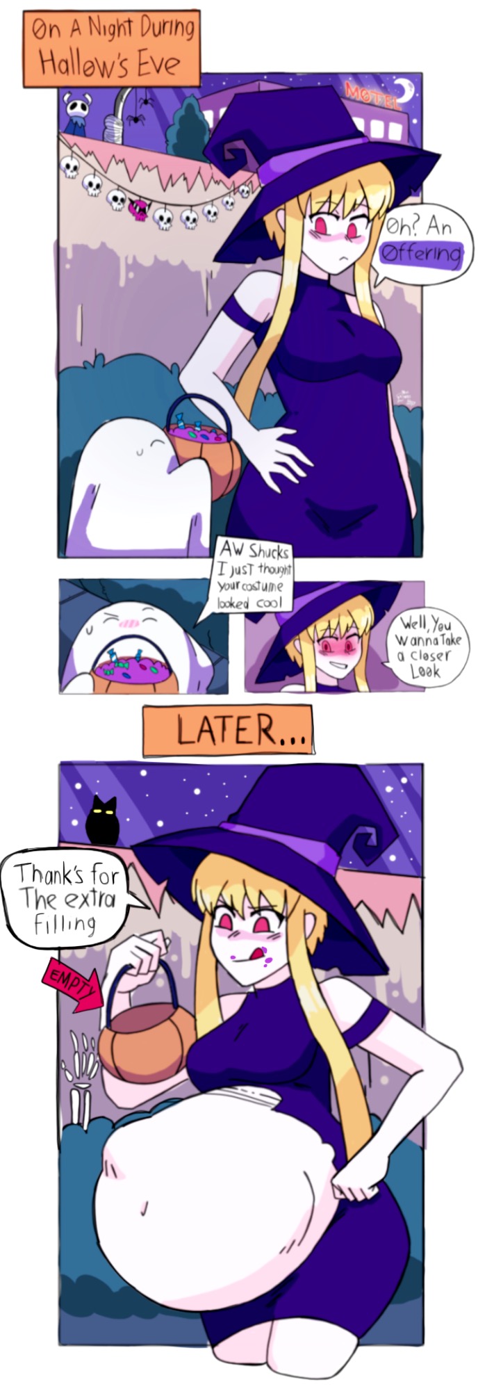 costume halloween oc stomach_noises strangerboy420 treat vore witch witch_girl witch_hat