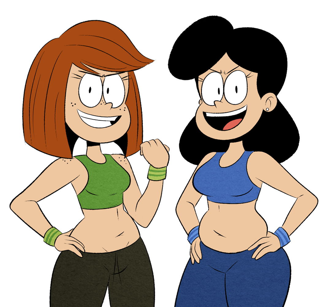 2019 2girls aged_up auburn_hair bare_shoulders belly black_hair blue_tank_top breasts chubby clothed clothing ear_piercing earrings eyebrows eyelashes fist_pump freckles green_tank_top looking_at_viewer lucy_van_pelt navel older open_mouth peanuts peanuts_worldwide_llc peppermint_patty piercing pudgy_belly red_hair scobionicle99 simple_background sleeveless slightly_chubby smile tank_top teeth tomboy tongue white_background wildbrain