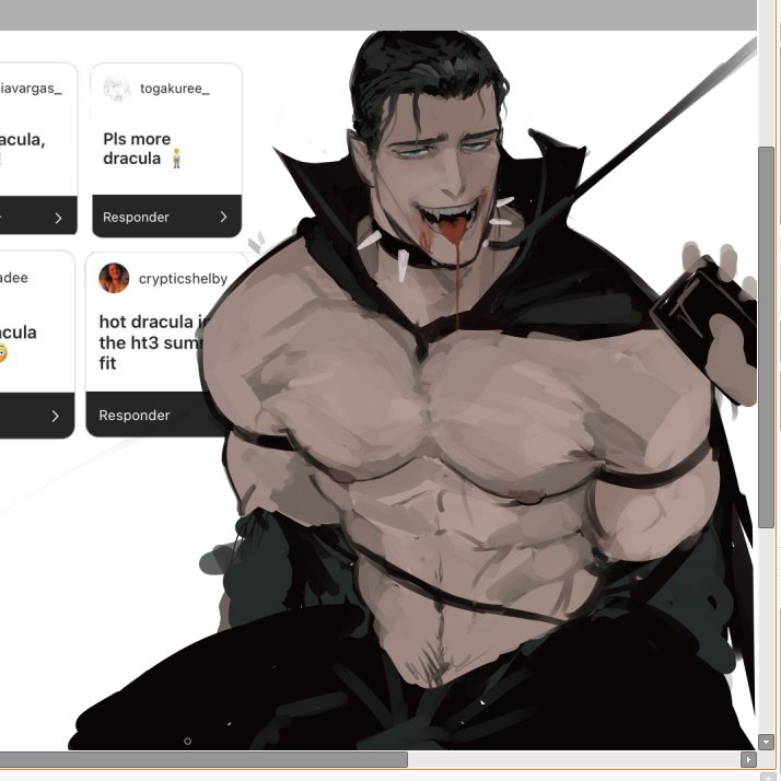 1boy black_hair collar color dilf dracula_(hotel_transylvania) hotel_transylvania infestedcake light-skinned_male looking_at_viewer male_focus male_only muscular_male pecs pubic_hair simple_background solo_male tongue_out