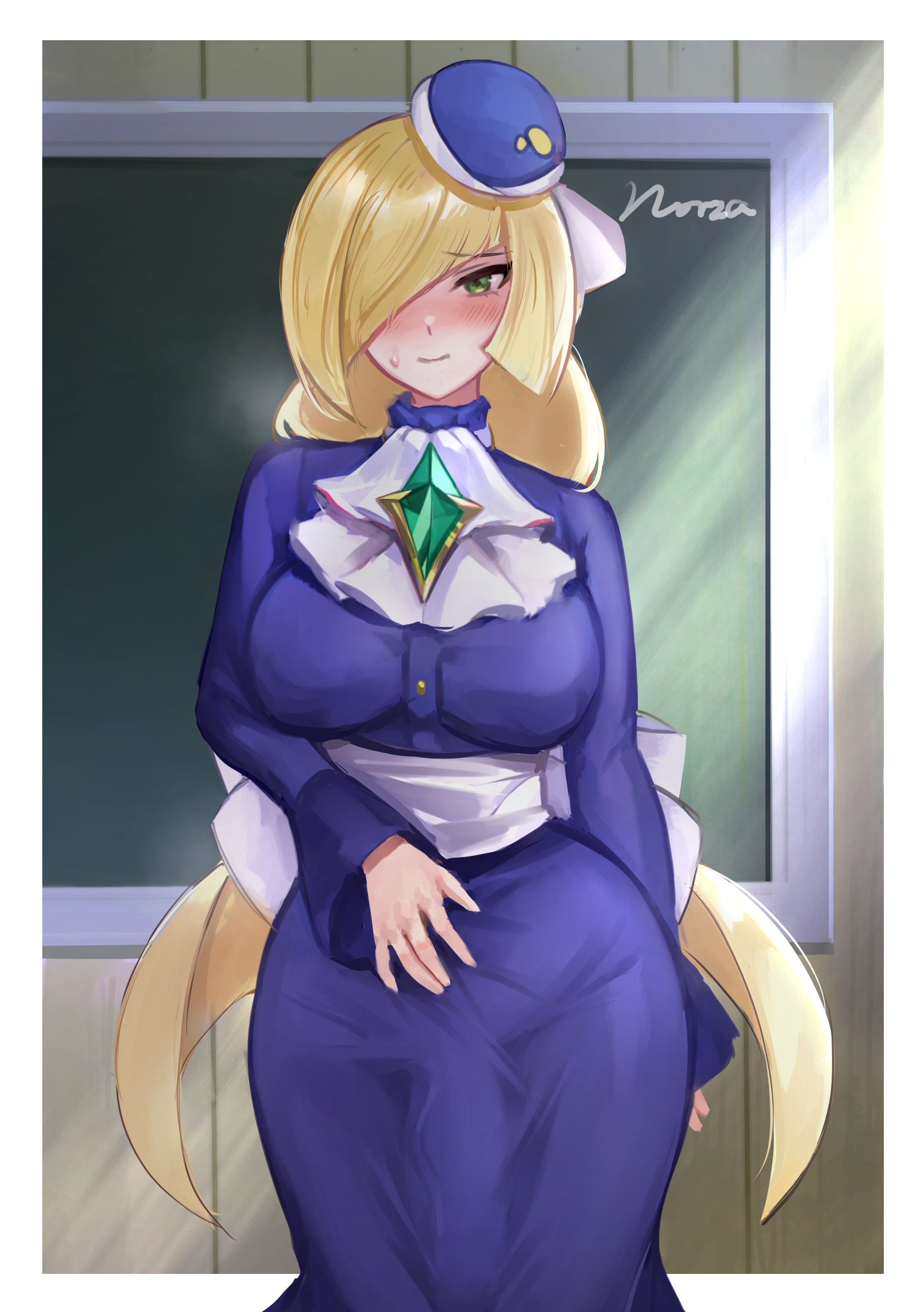 1futa, artist signature, big penis, blonde hair, bottomless skirt, breasts, bulge, cameltail, clothed, clothed futa, clothing, dress, erection, erection under clothes, erection under skirt, female, fully clothed, futa only, futanari, game freak, green eyes, hair over one eye, hi res, hips, huge breasts, human, intersex, large penis, light skin, light-skinned futa, long hair, lusamine (pokemon), milf, mother, nintendo, norza, penis, penis bulge, penis under clothes, penis under skirt, pokemon, pokemon sm, skirt, slim waist, smile, solo, standing, thick thighs, thighs, veiny penis, wide hips