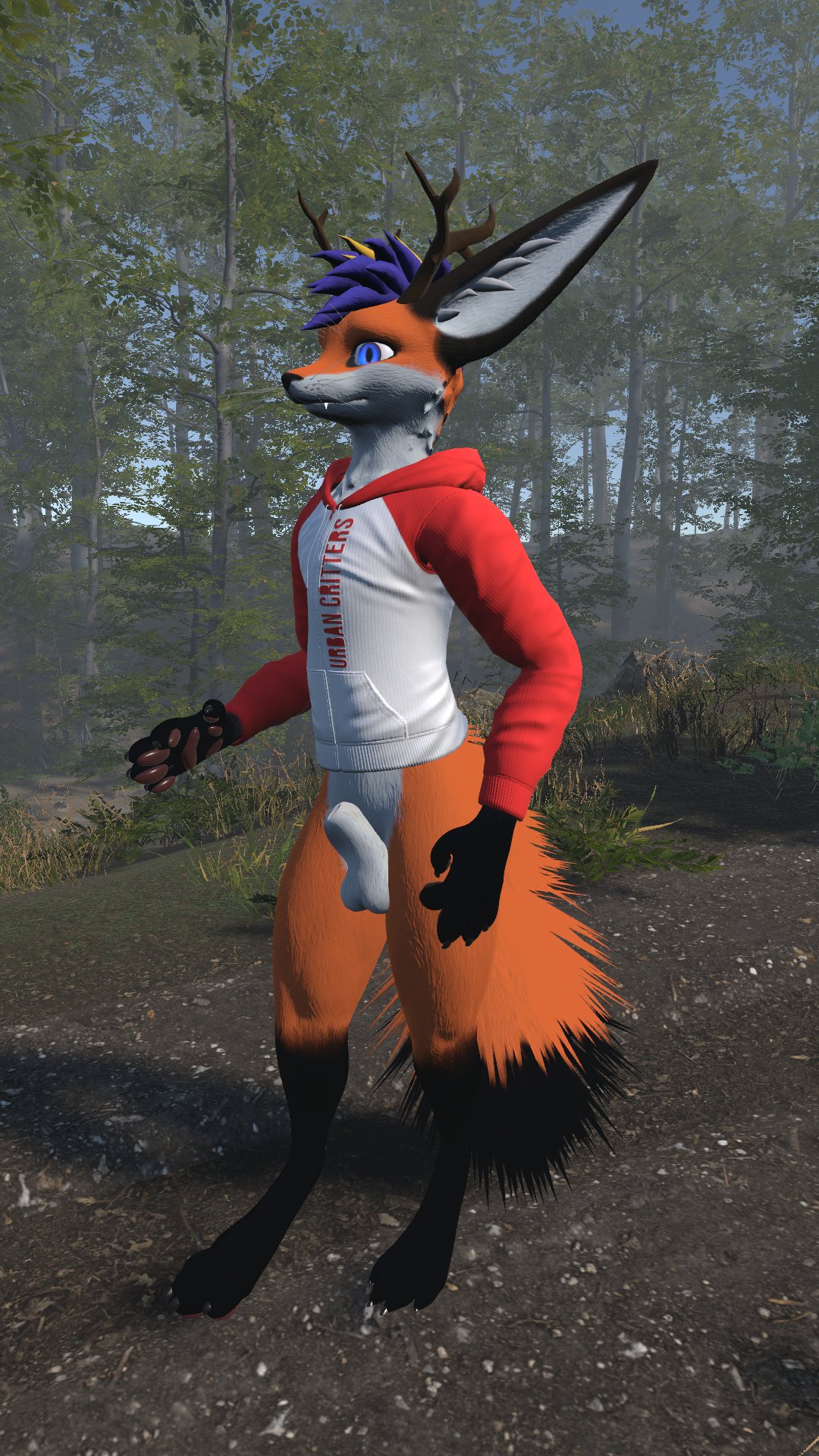 3d animal_genitalia animal_genitals animal_penis anthro anthro_only balls canid canine canine_genitalia canine_genitals canine_penis fox fully_sheathed fur furry furry_only hoodie male male_only naked nude orange_fur penis rexouium sheath solo solo_focus tagme twitter vr_media vrchat vrchat_avatar wenge white_balls white_belly white_fur