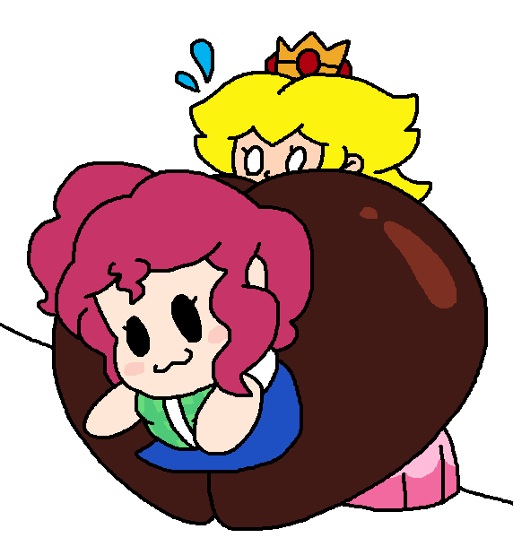 12th_(m_a_y_o) 2girls :3 ass big_ass blue_skirt cute facesitting fat_ass female female_only huge_ass huge_butt lil_miss magenta_hair mario_(series) multiple_girls pressed_against princess_peach thick_ass thick_thighs tights torbincrow1987